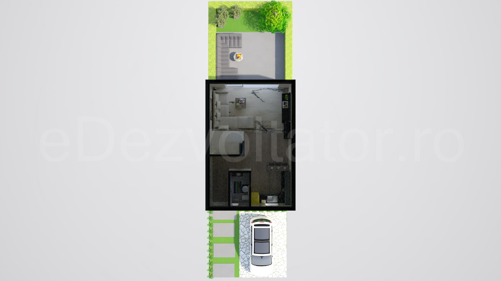 Simulare iluminat natural parter Vila duplex cu un etaj 101 mp Bonavita Rezidential