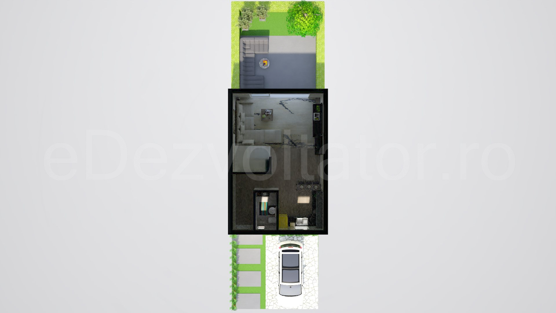 Simulare iluminat natural parter Vila duplex cu un etaj 101 mp Bonavita Rezidential