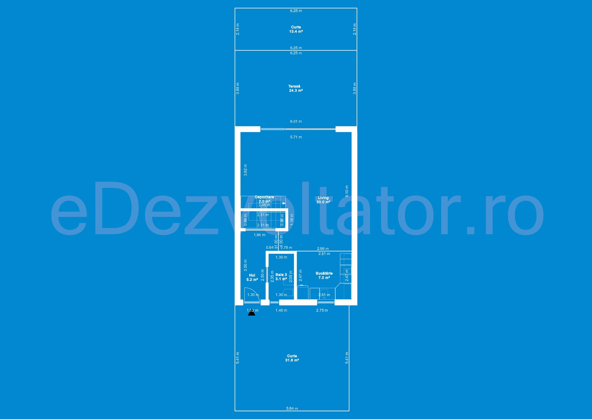 Desen Tehnic Vila duplex cu un etaj 101 mp Bonavita Rezidential - parter