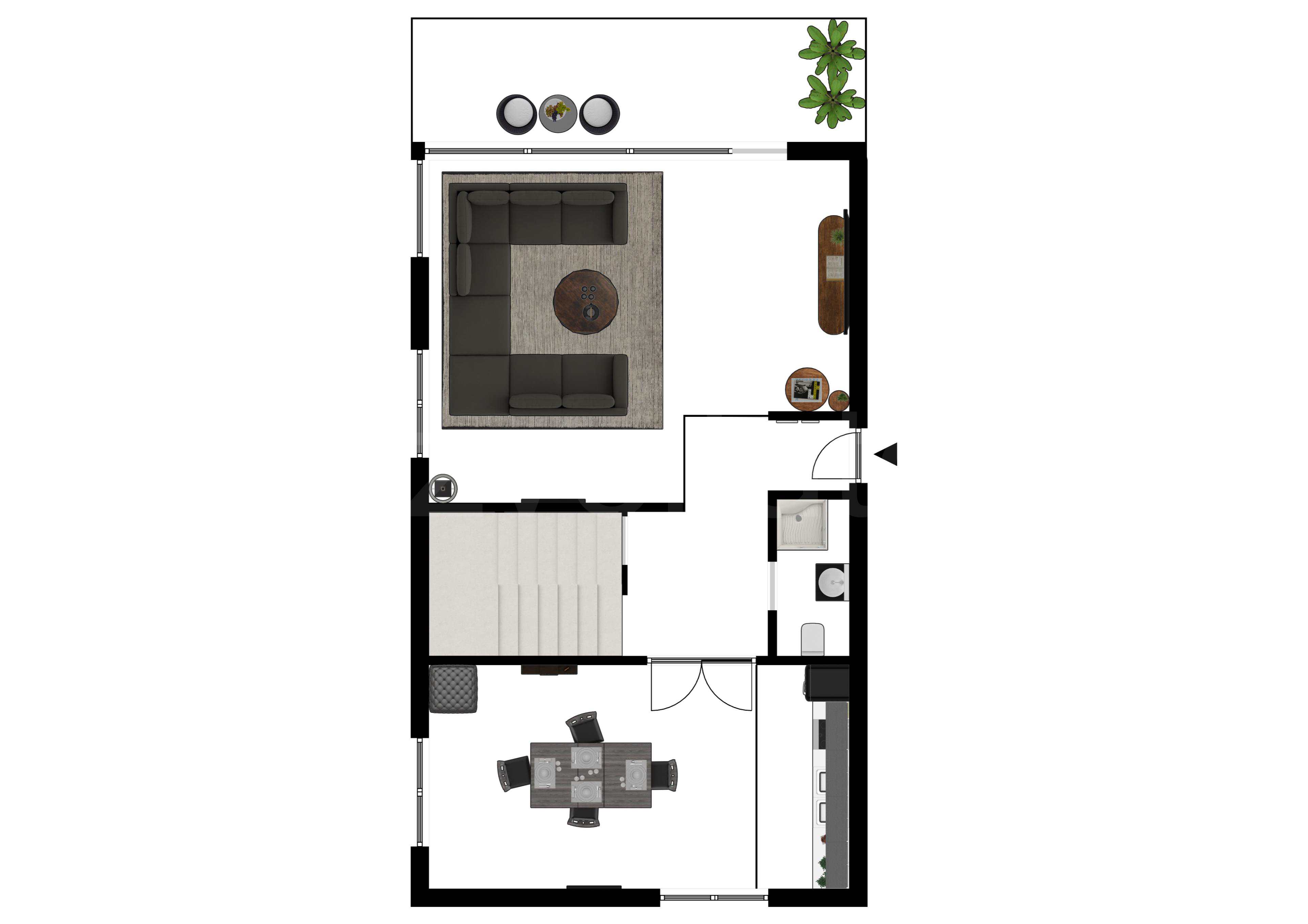 Proiecție 2D Apartament 4 Camere 188mp Luxuria Domenii Residence 