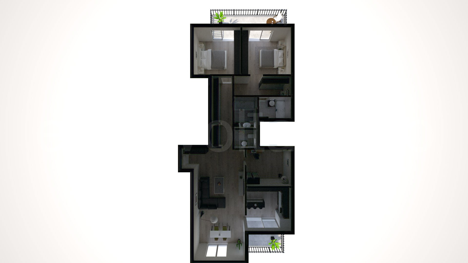 Simulare iluminat natural  Apartament 4 Camere 134mp Centralis