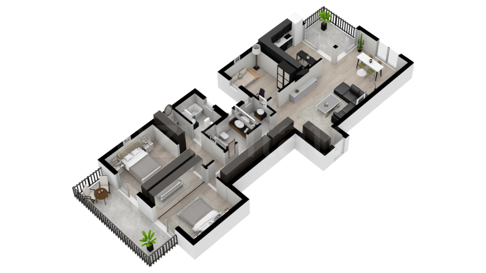 Apartament 4 Camere 134mp Centralis Proiecție 3D 