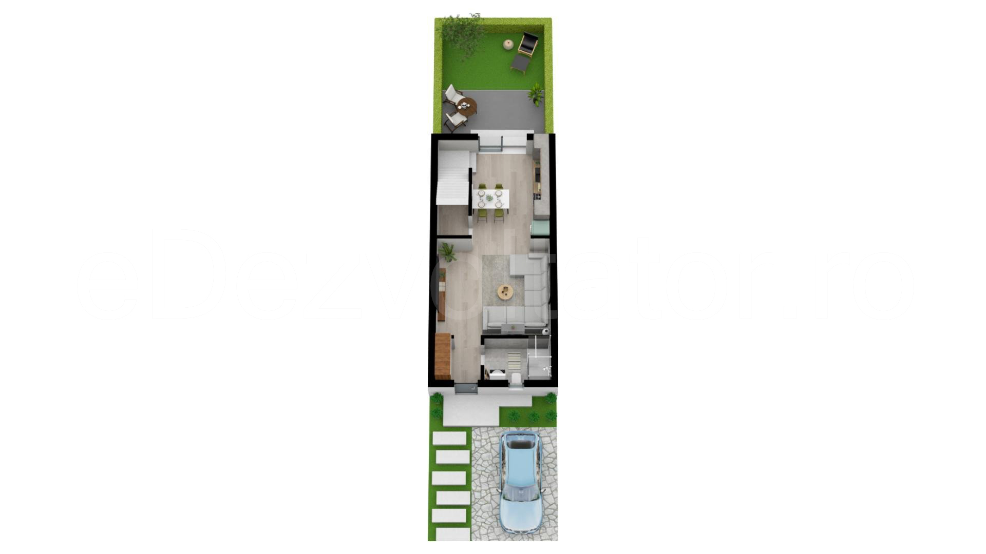 Compartimentare Nivel 1 Vila duplex cu un etaj 85 mp SMART