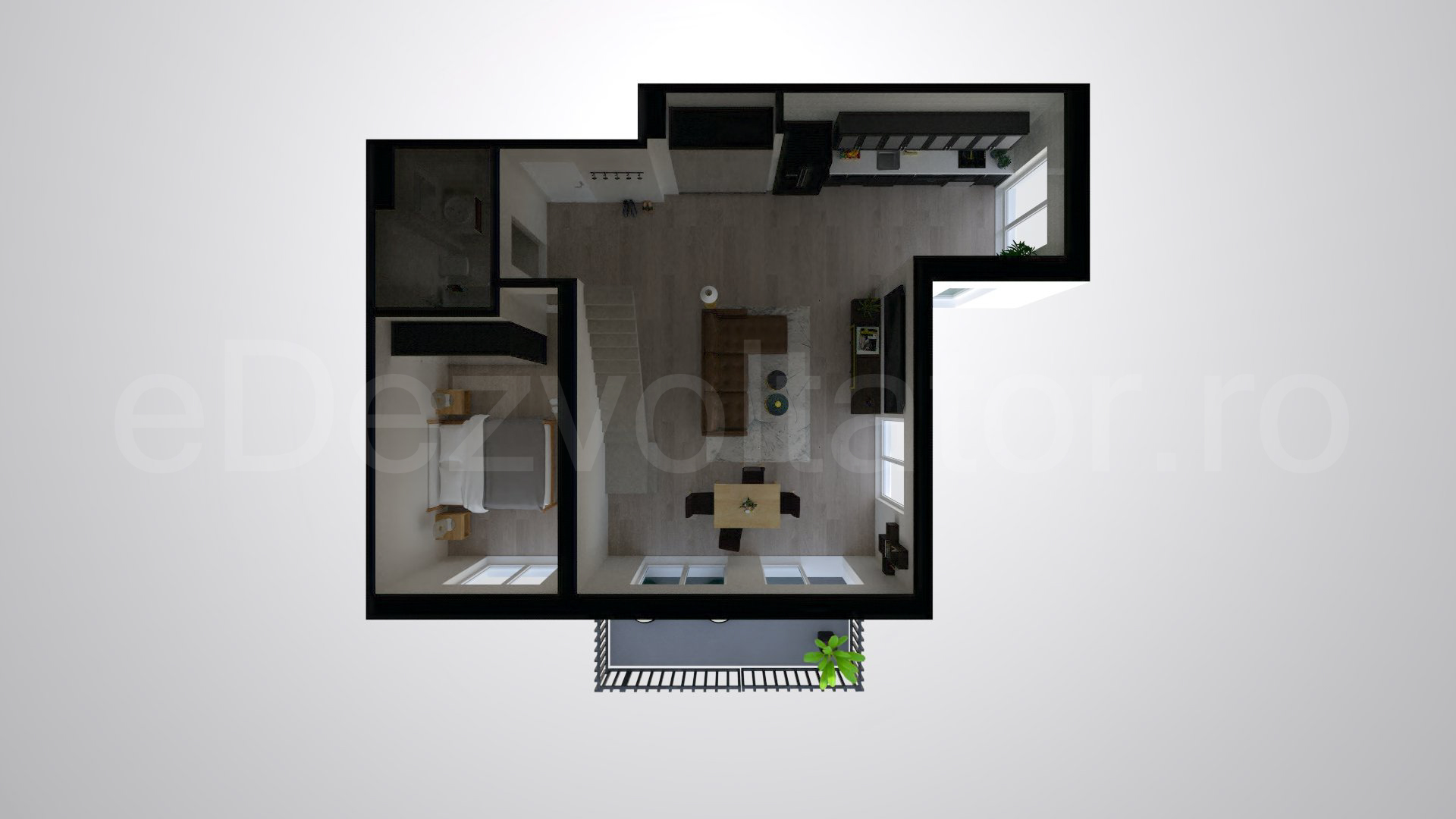 Simulare iluminat natural  Apartament 5 camere 140 mp Parcului 20