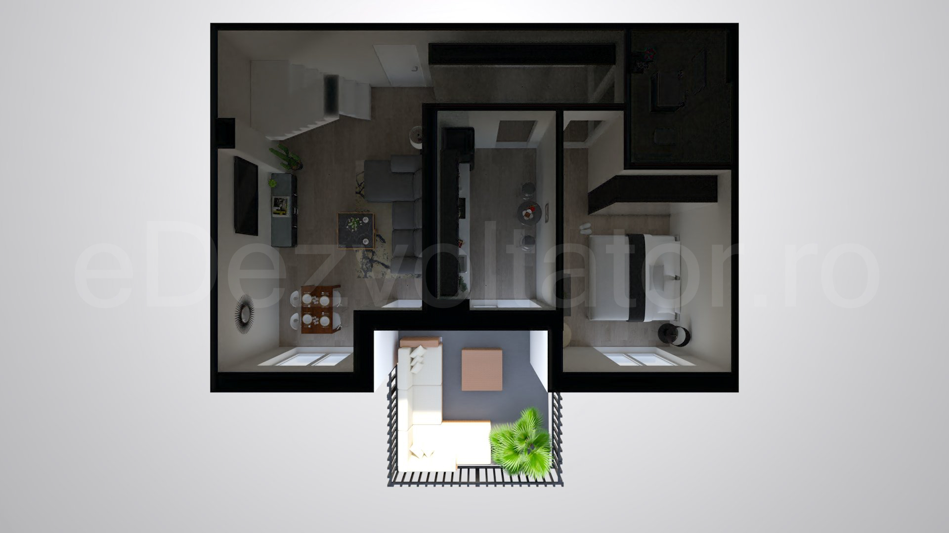 Simulare iluminat natural  Apartament 5 camere 158 mp Parcului 20