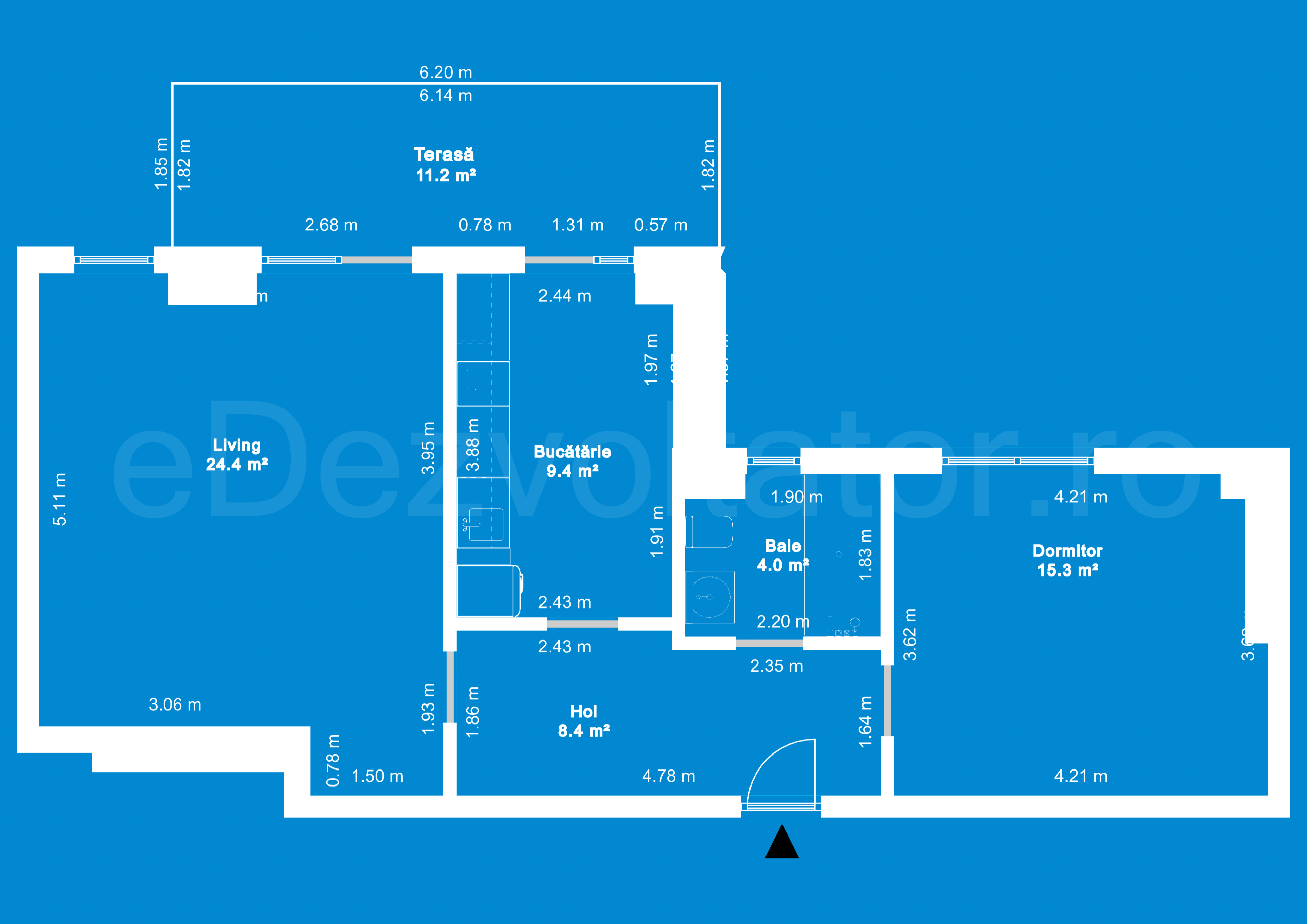 Desen Tehnic Apartament 2 Camere 73mp Metropolitan Viilor