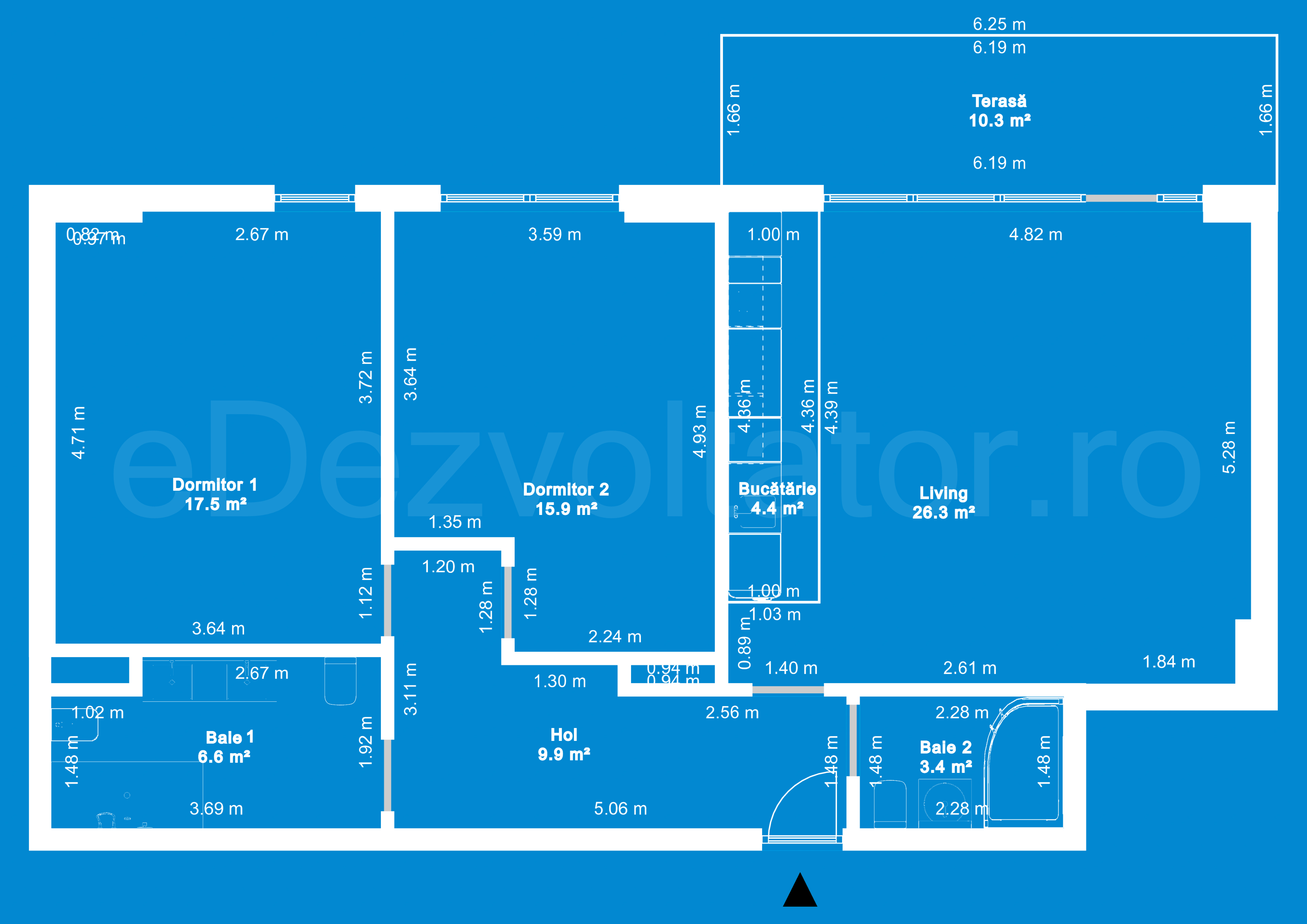 Desen Tehnic Apartament 3 Camere 95mp Metropolitan Viilor