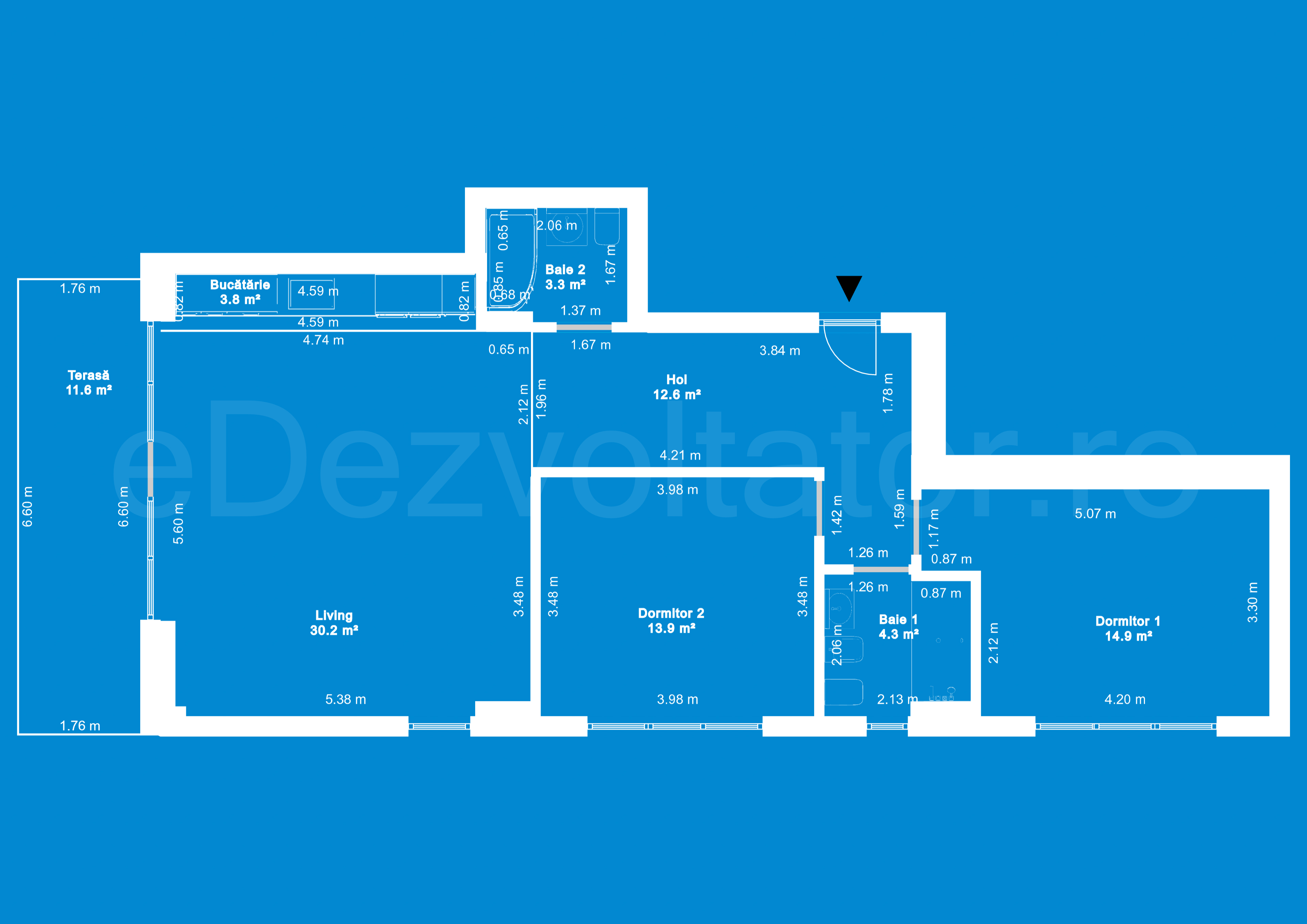 Desen Tehnic Apartament 3 camere 95 mp Metropolitan Viilor