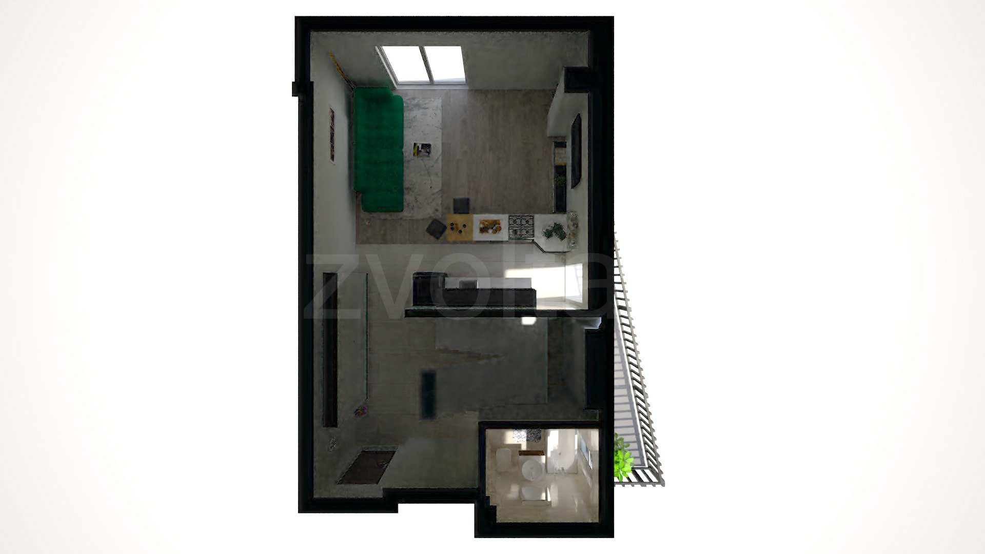 Simulare iluminat natural  Apartament 2 Camere 137mp Metropolitan Viilor