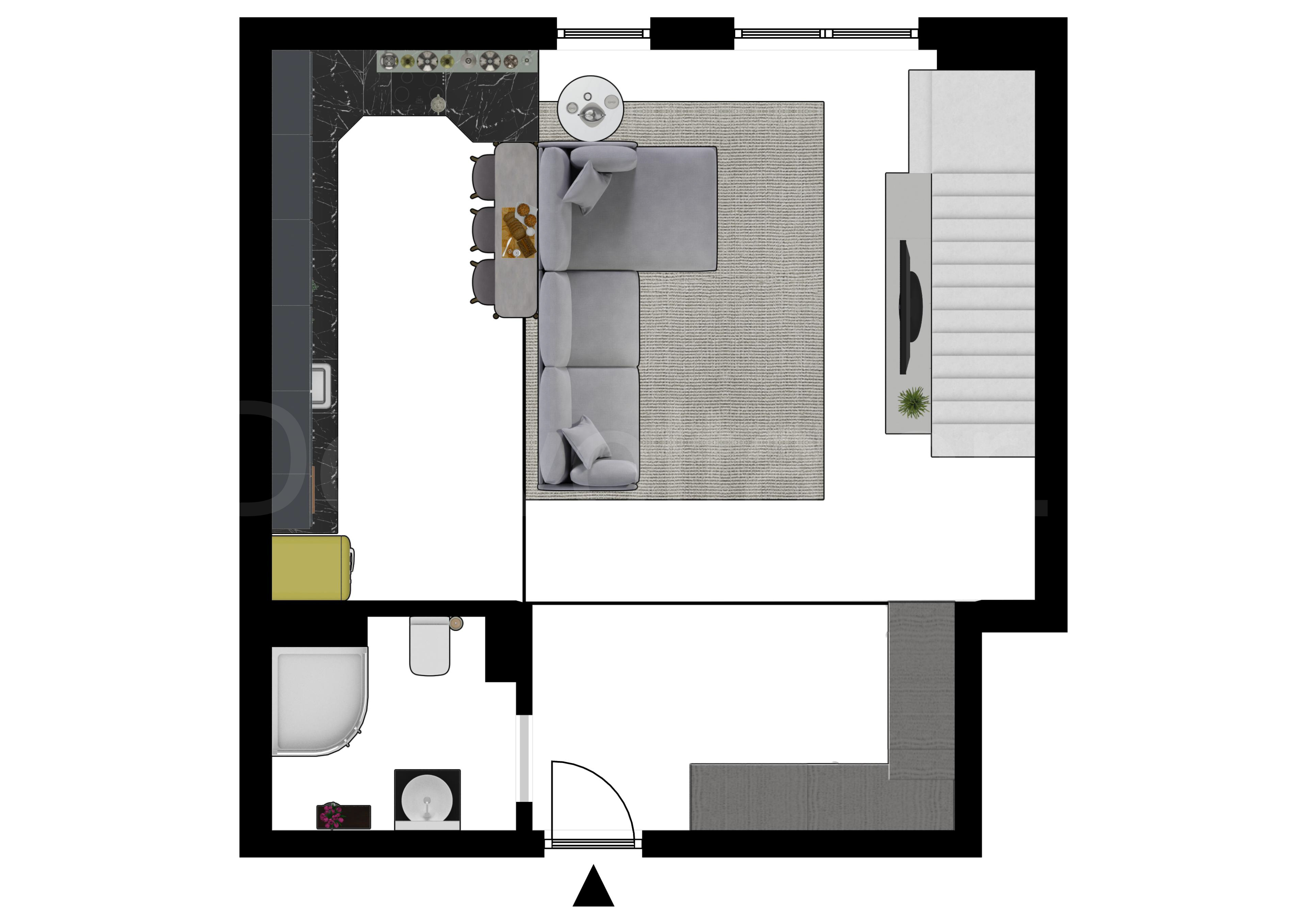 Proiecție 2D Apartament 3 Camere 189mp Metropolitan Viilor 