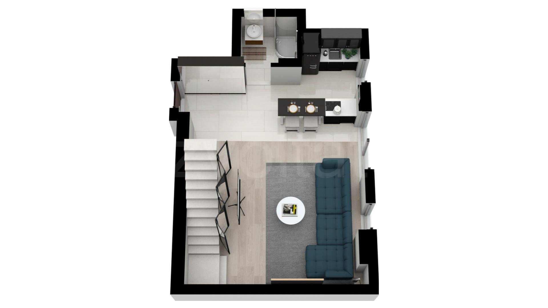 Proiecție 3D Apartament 3 Camere 154mp Metropolitan Viilor