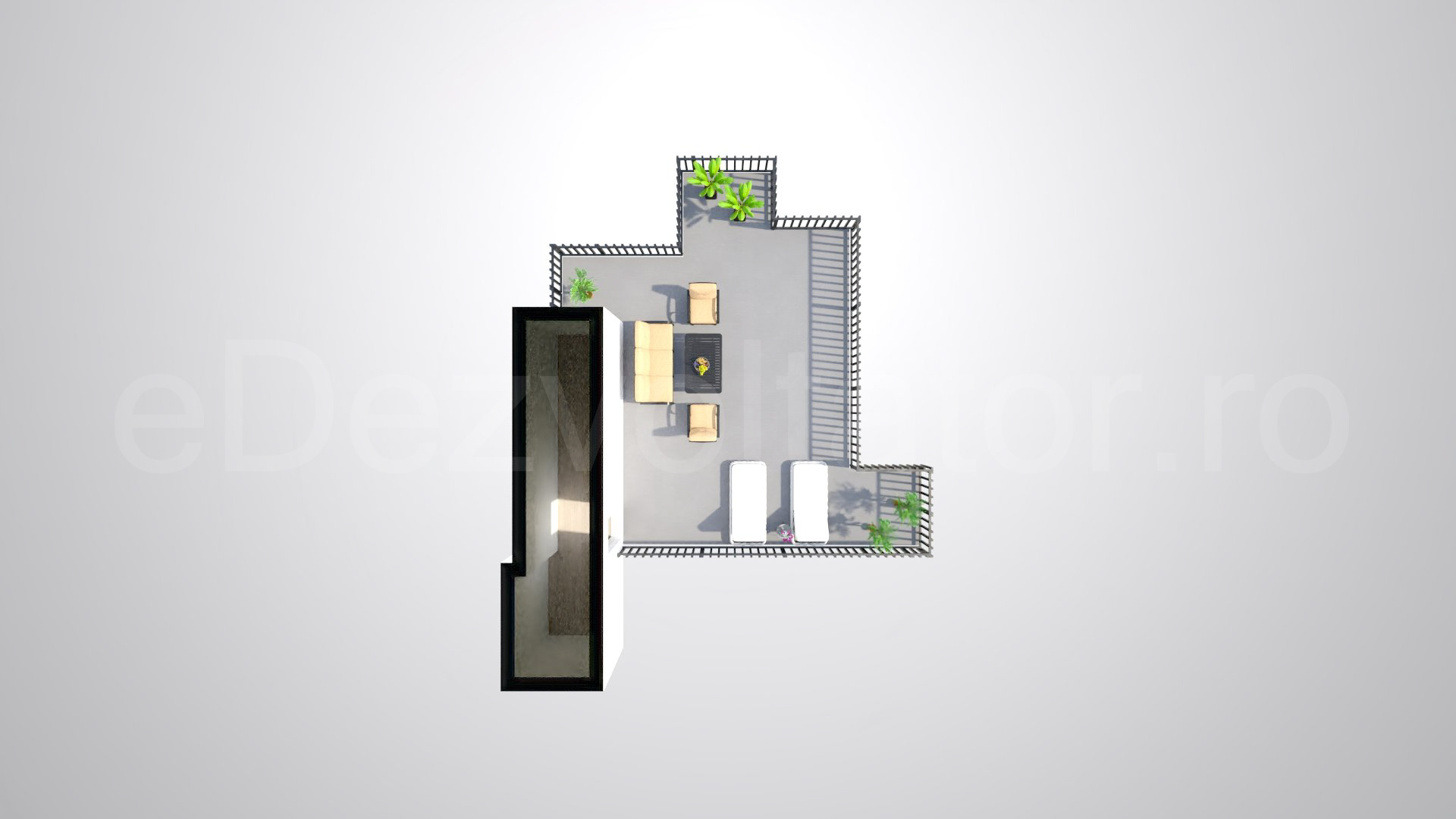 Simulare iluminat natural  - etaj 2 - Apartament 3 Camere 154mp Metropolitan Viilor