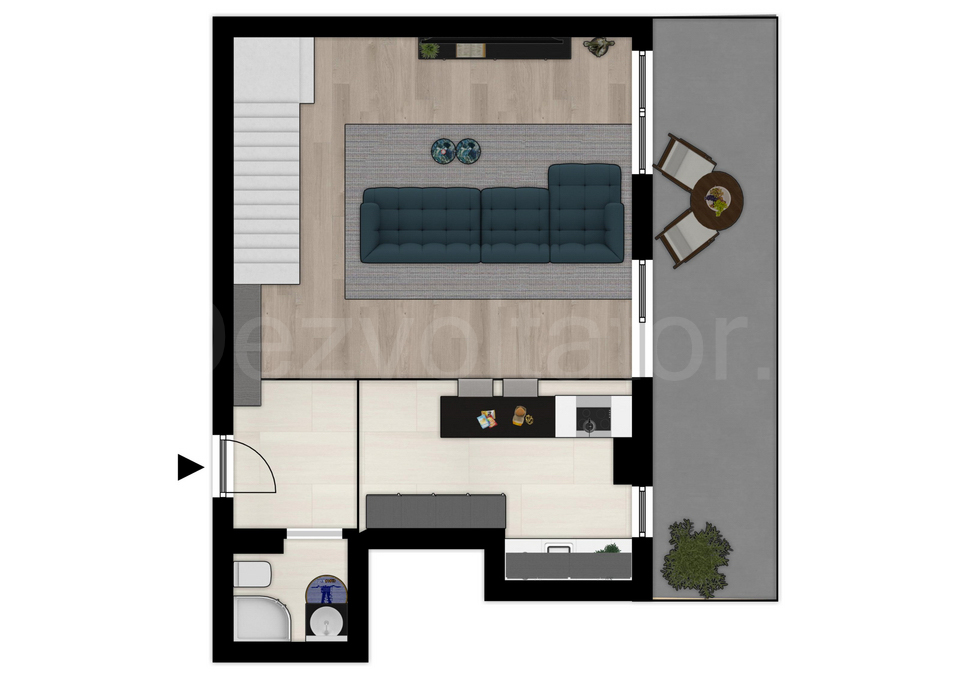 Proiecție 2D Apartament 3 Camere 213mp Metropolitan Viilor 