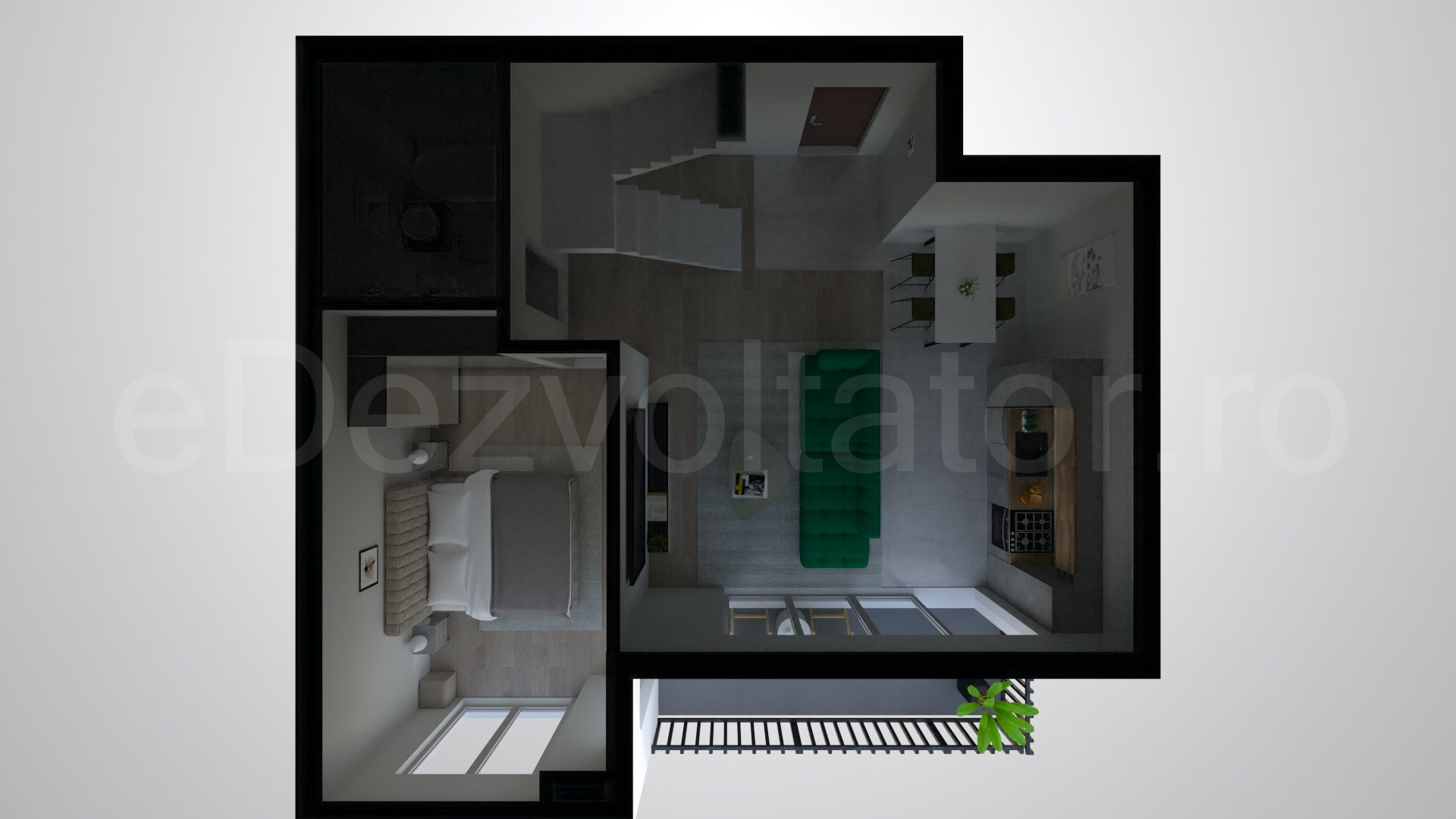 Simulare iluminat natural  Apartament 4 Camere 237mp Metropolitan Viilor