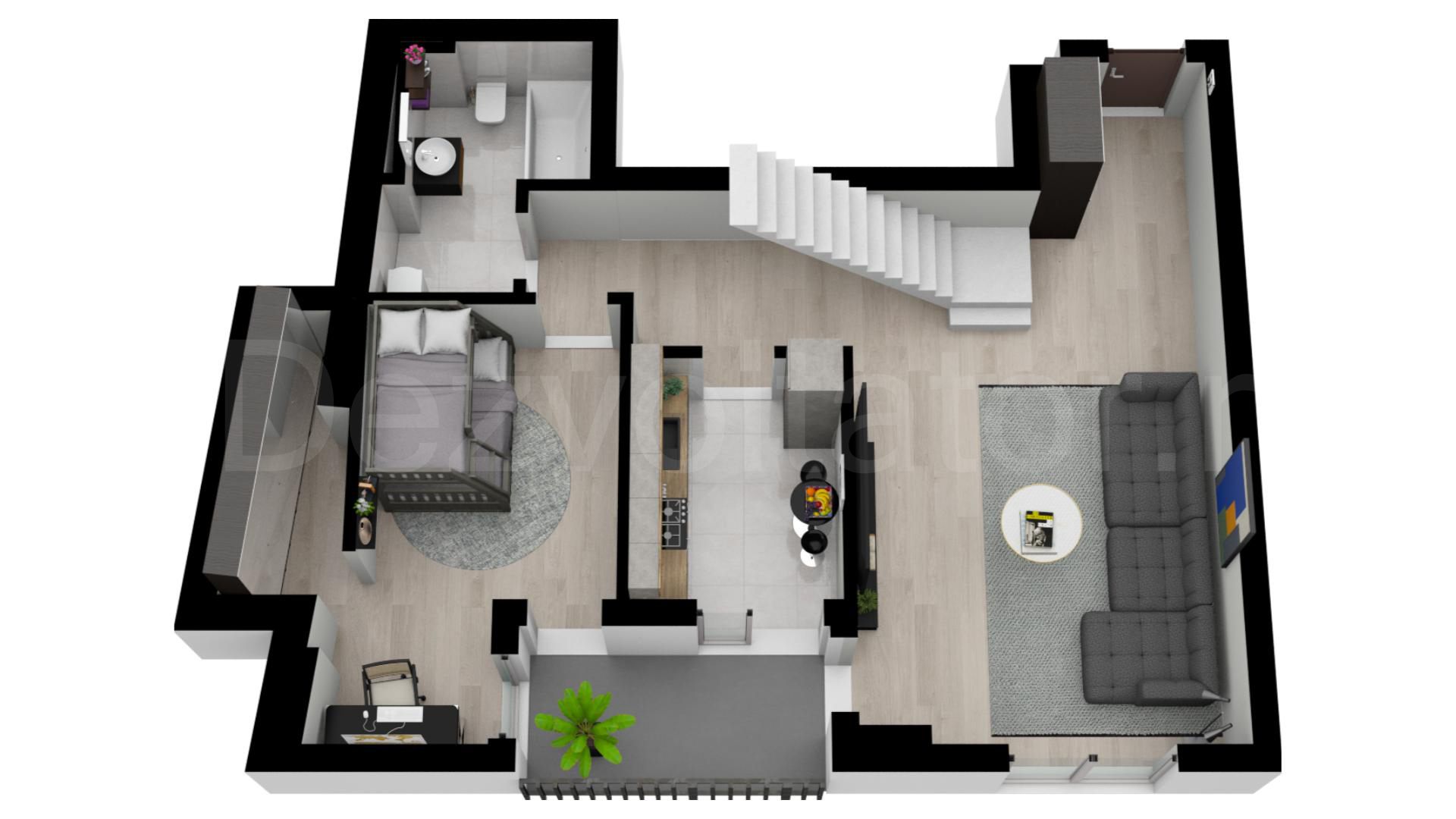 Proiecție 3D Apartament 4 Camere 220mp Metropolitan Viilor
