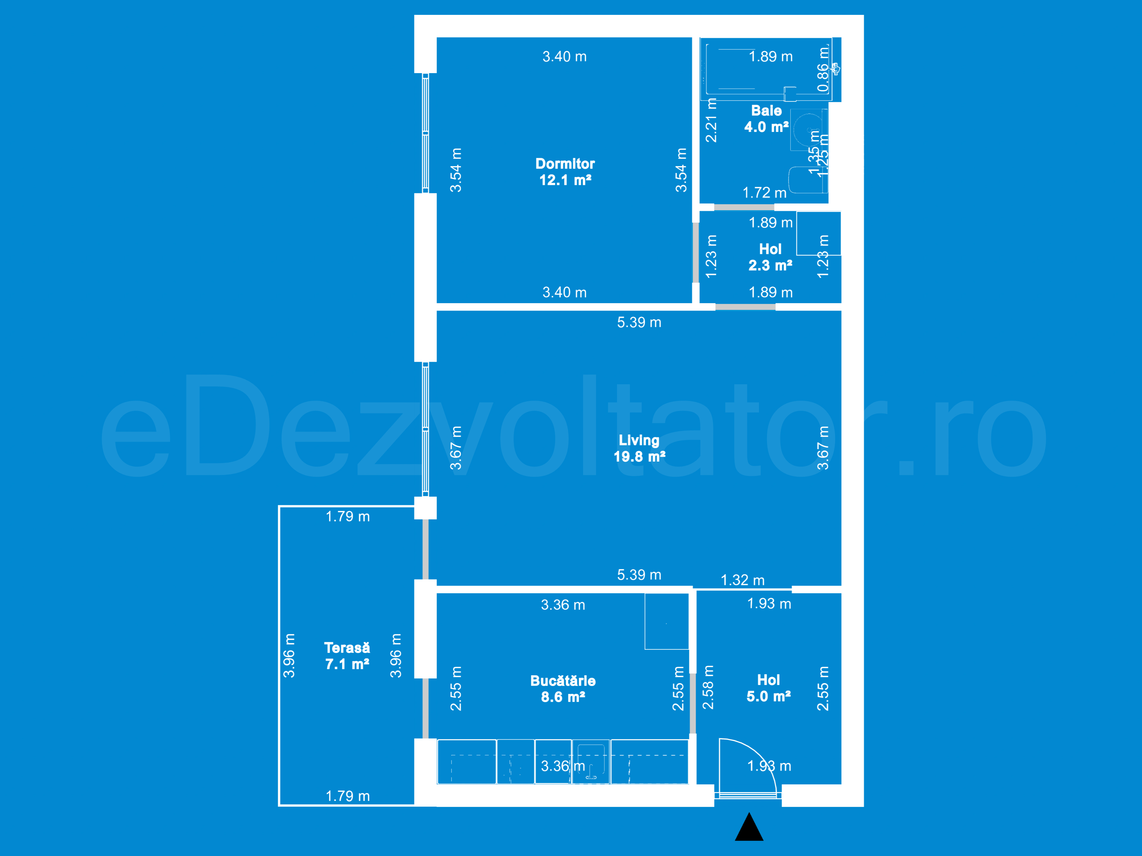 Desen Tehnic Apartament 2 camere 59 mp Timisoara 103 Residence