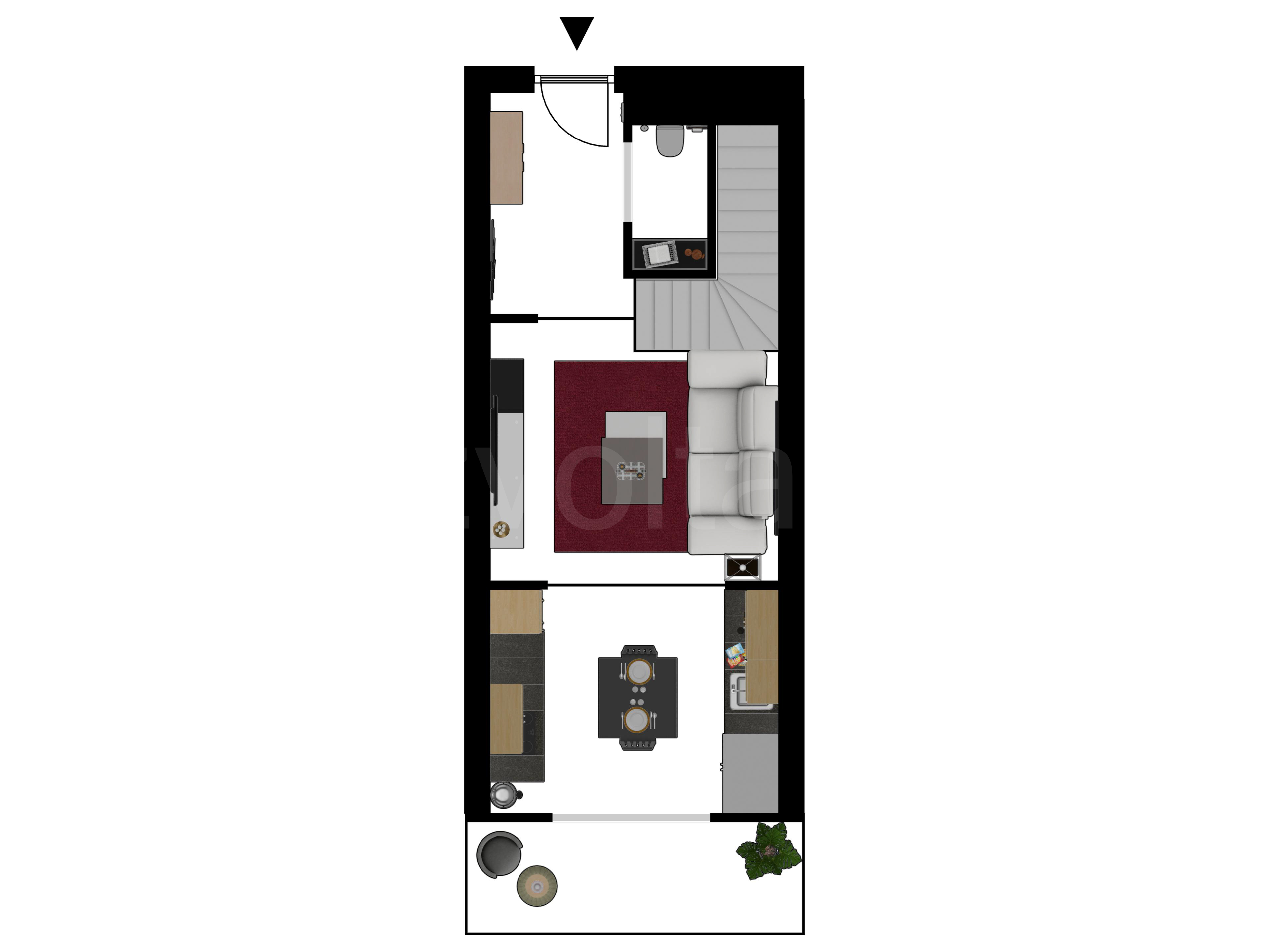 Proiecție 2D Apartament 2 Camere 55mp Win Herastrau 