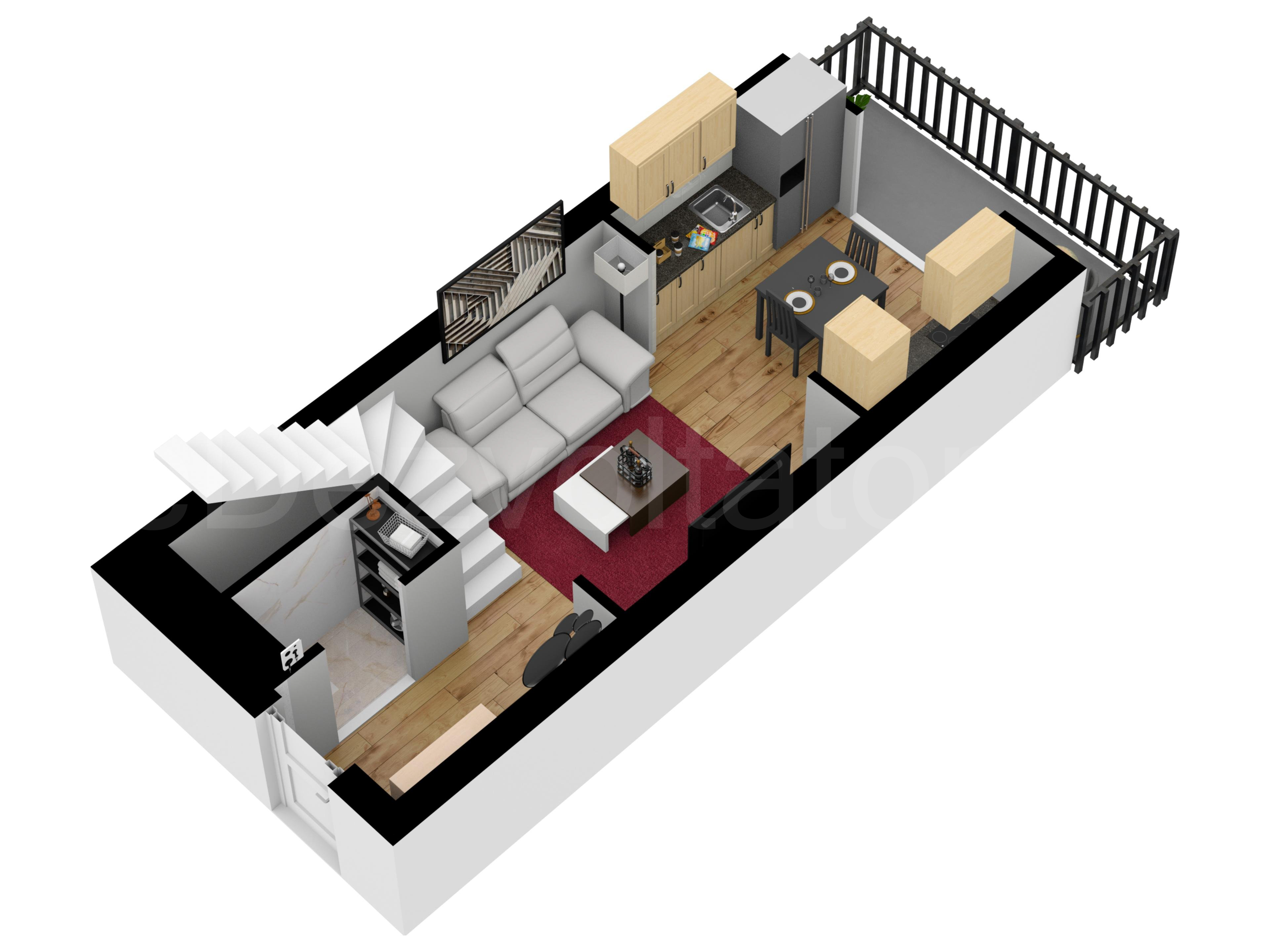 Apartament 2 Camere 55mp Win Herastrau Proiecție 3D 