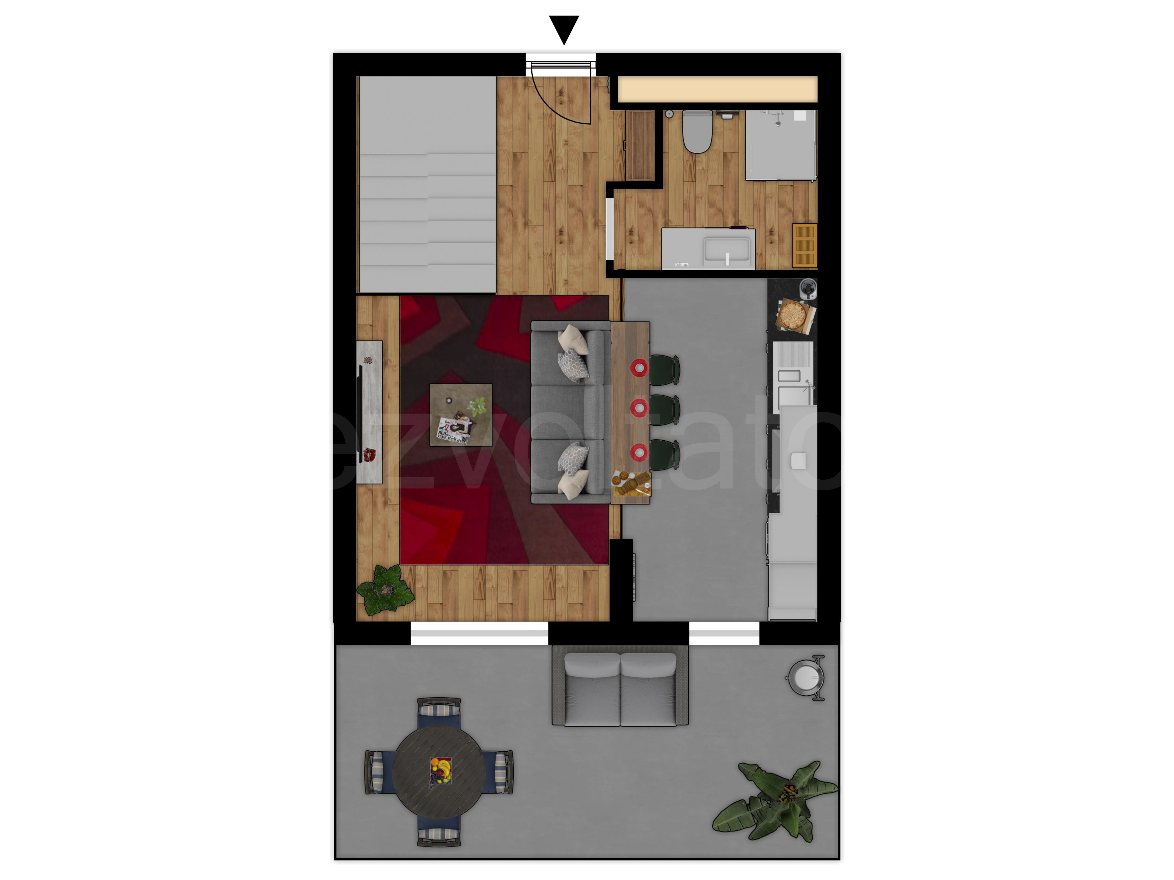 Proiecție 2D Apartament 3 camere 101 mp Win Herastrau 