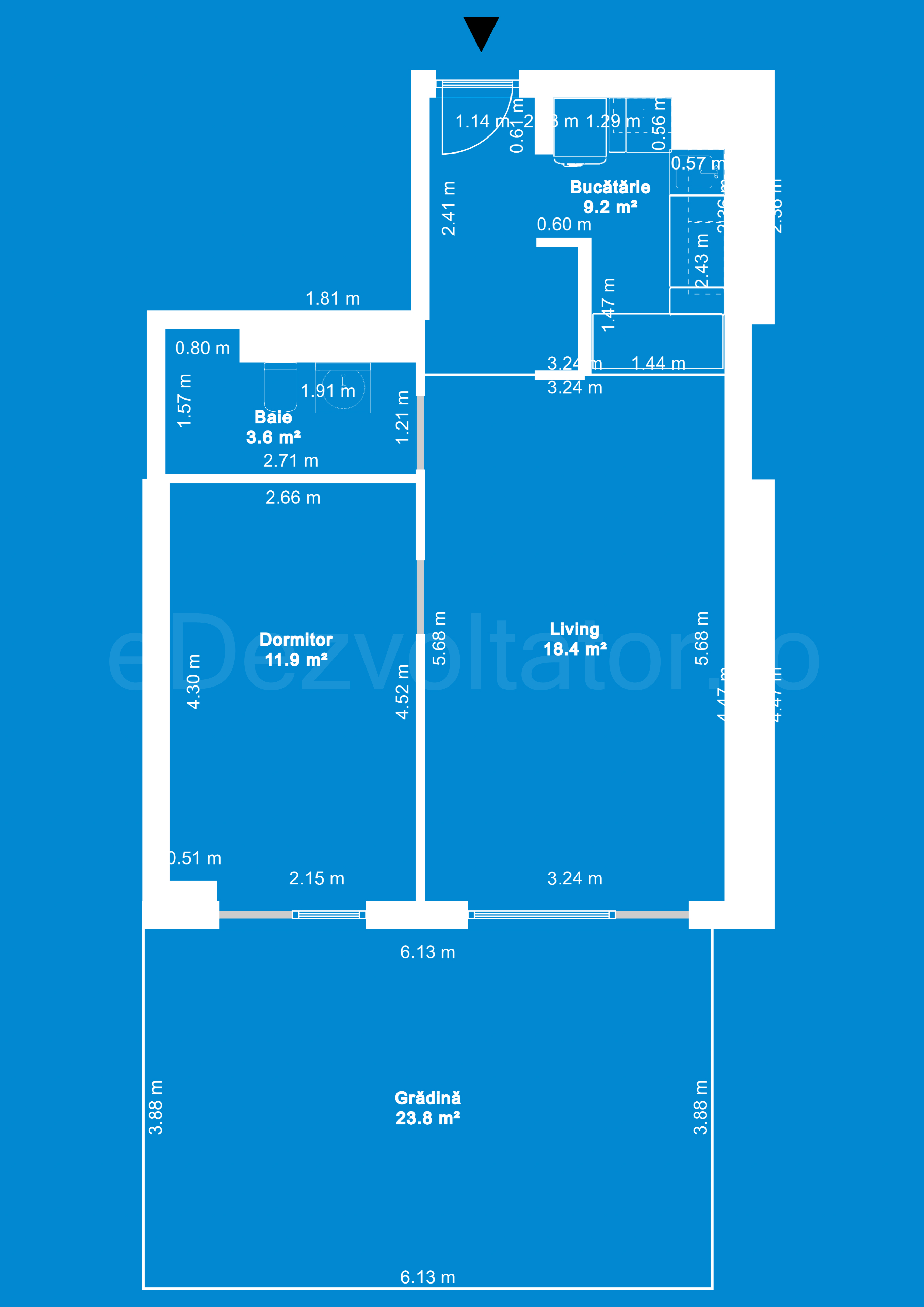 Desen Tehnic Apartament 2 Camere 67mp Marmura Residence