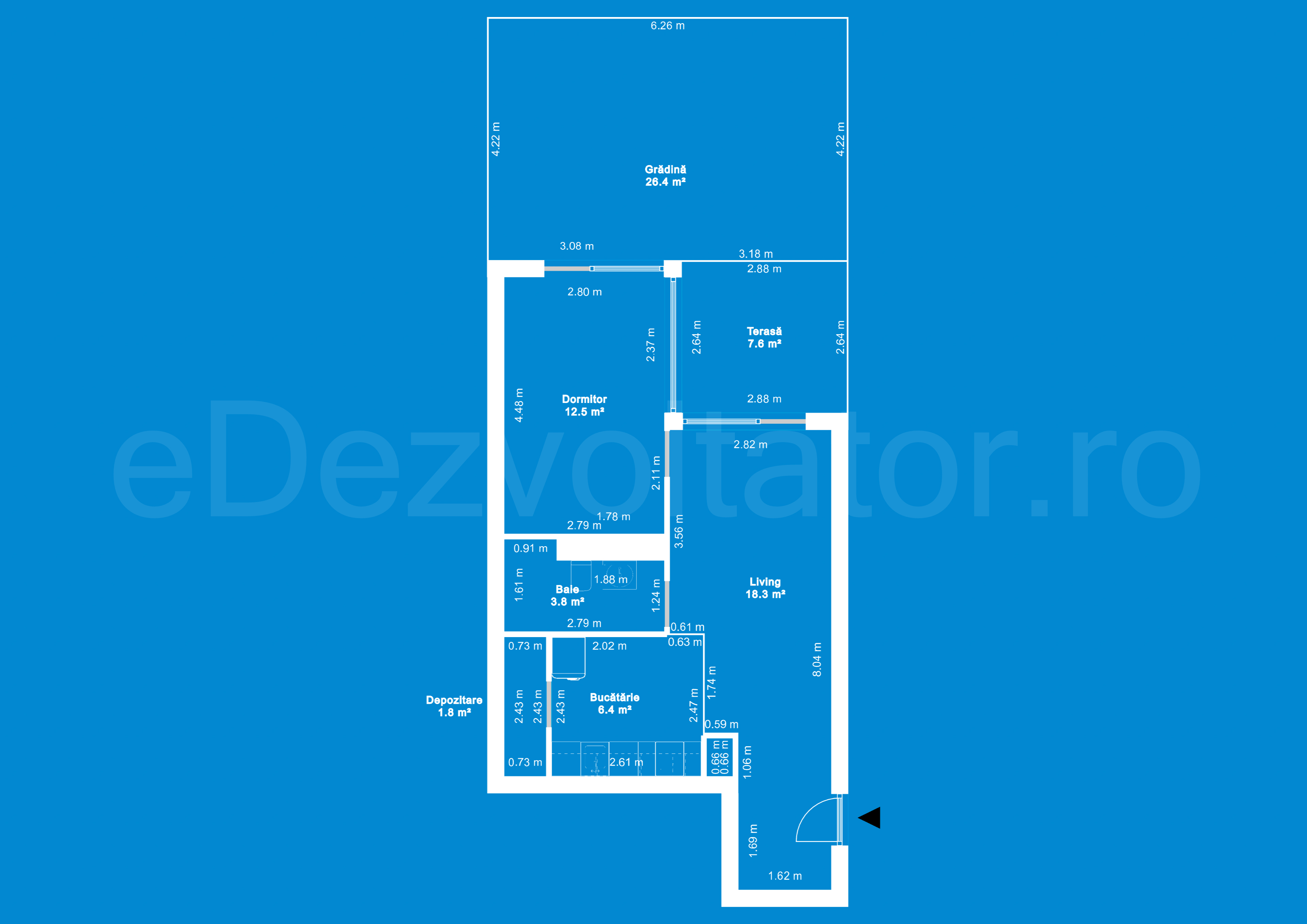 Desen Tehnic Apartament 2 Camere 77mp Marmura Residence