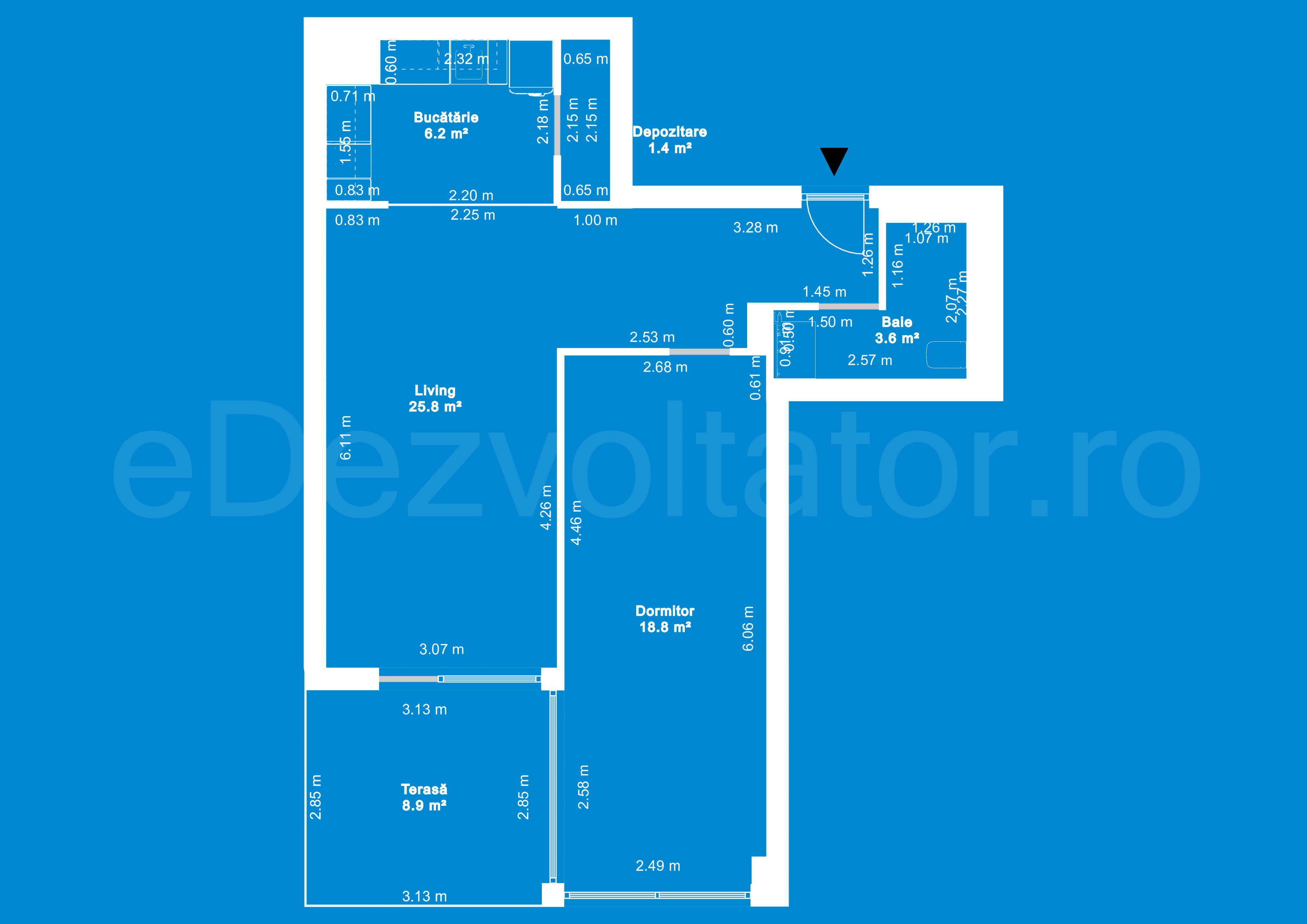 Desen Tehnic Apartament 2 Camere 64mp Marmura Residence