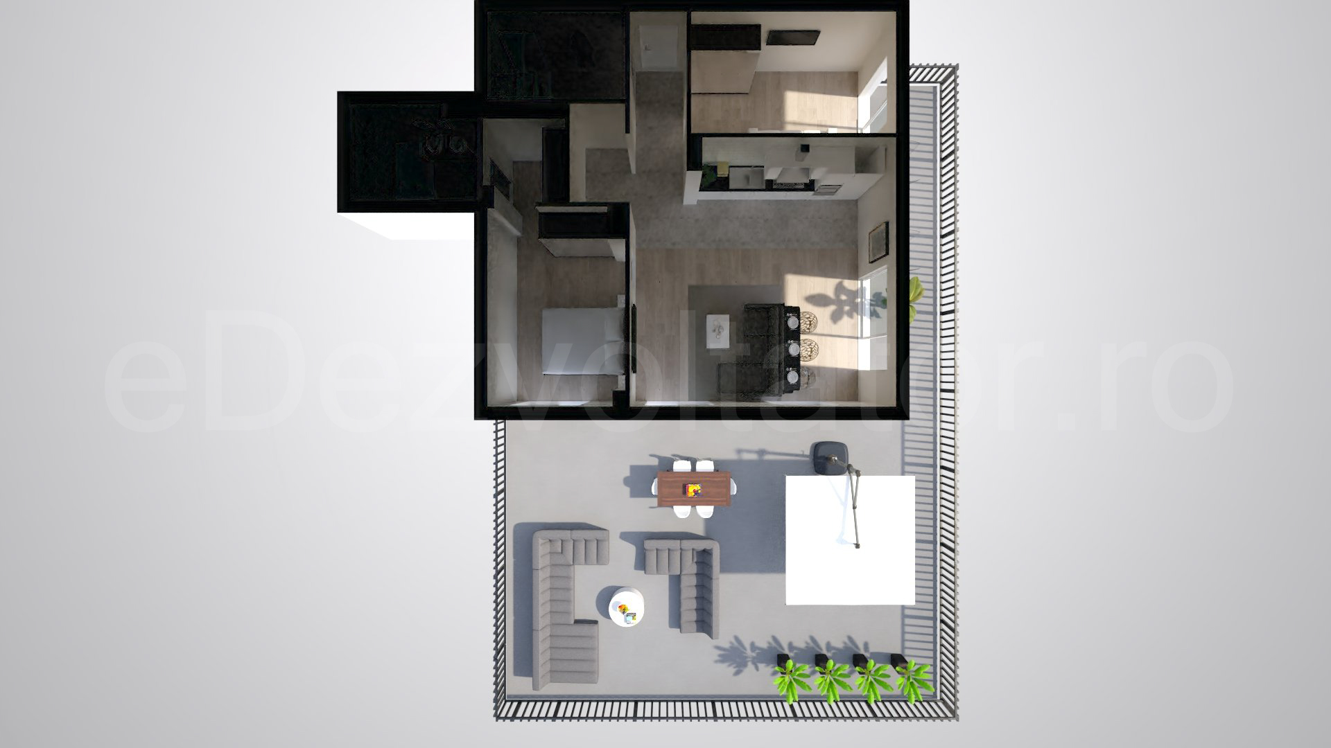 Simulare iluminat natural  Apartament 3 Camere 179mp Marmura Residence