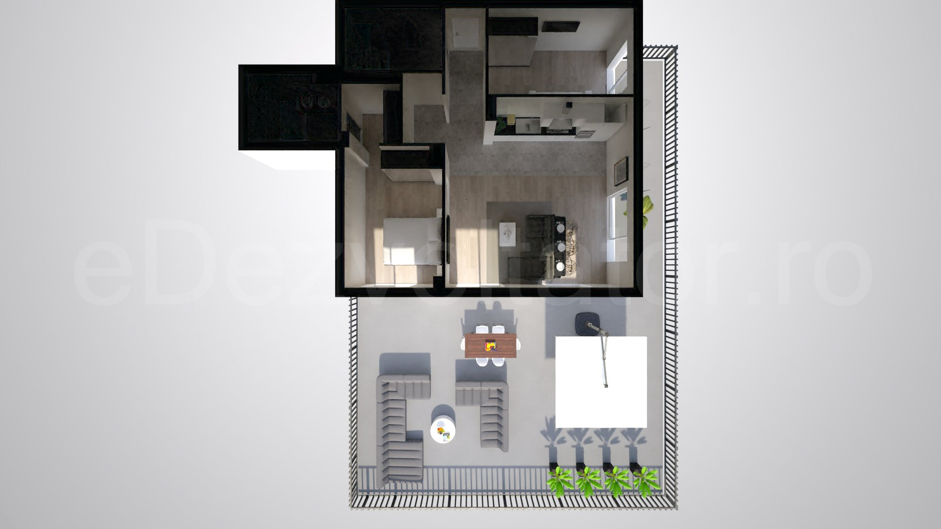 Simulare iluminat natural  Apartament 3 Camere 179mp Marmura Residence
