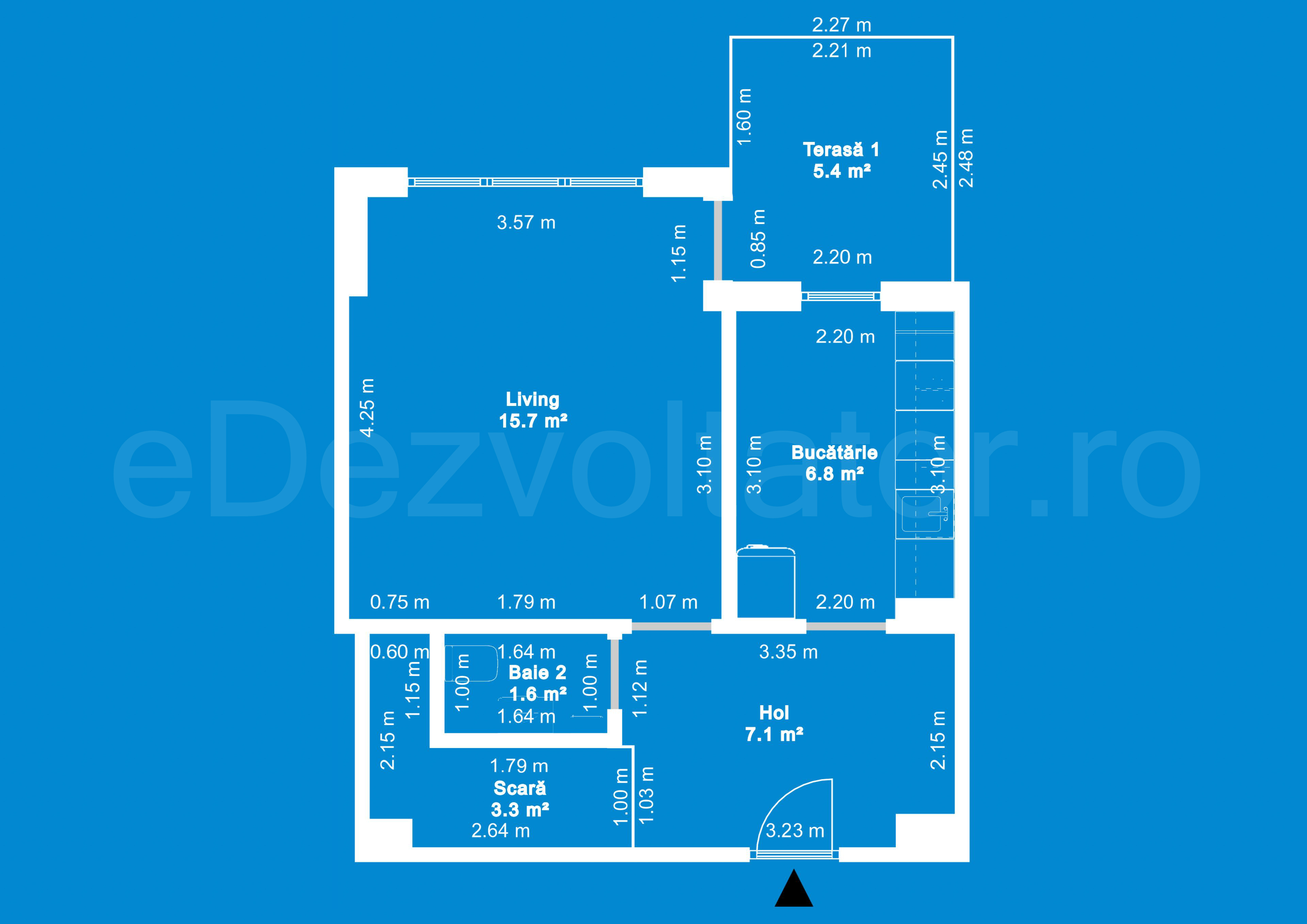 Desen Tehnic Apartament 3 camere 89 mp ISG Residence IV