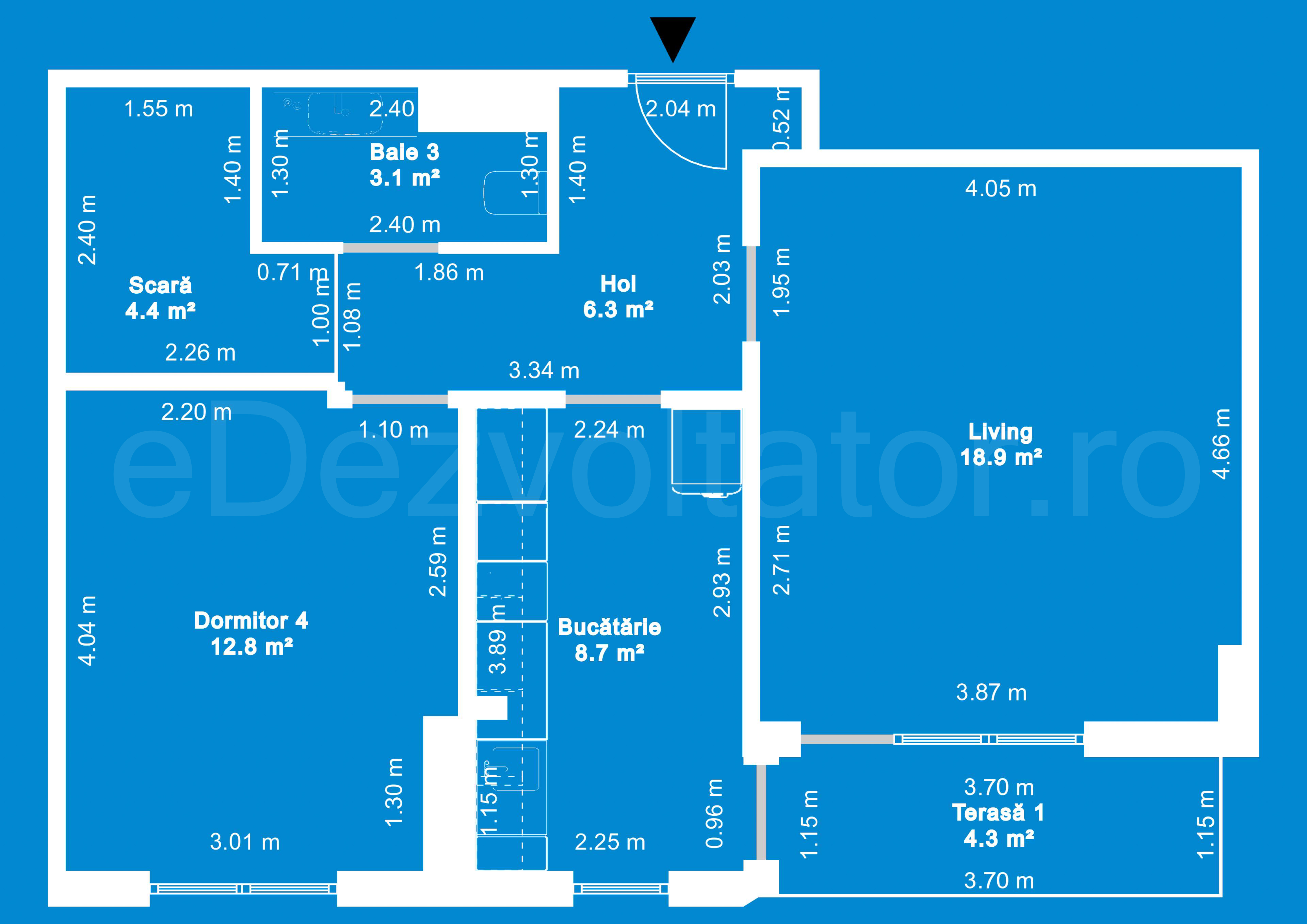 Desen Tehnic Apartament 5 camere 143 mp ISG Residence IV