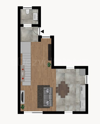 Proiecție 2D Casă individuală cu un etaj și mansardă 162 mp Fairmont Residence parter