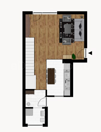 Proiecție 2D Casă individuală cu un etaj și mansardă 163 mp Fairmont Residence parter