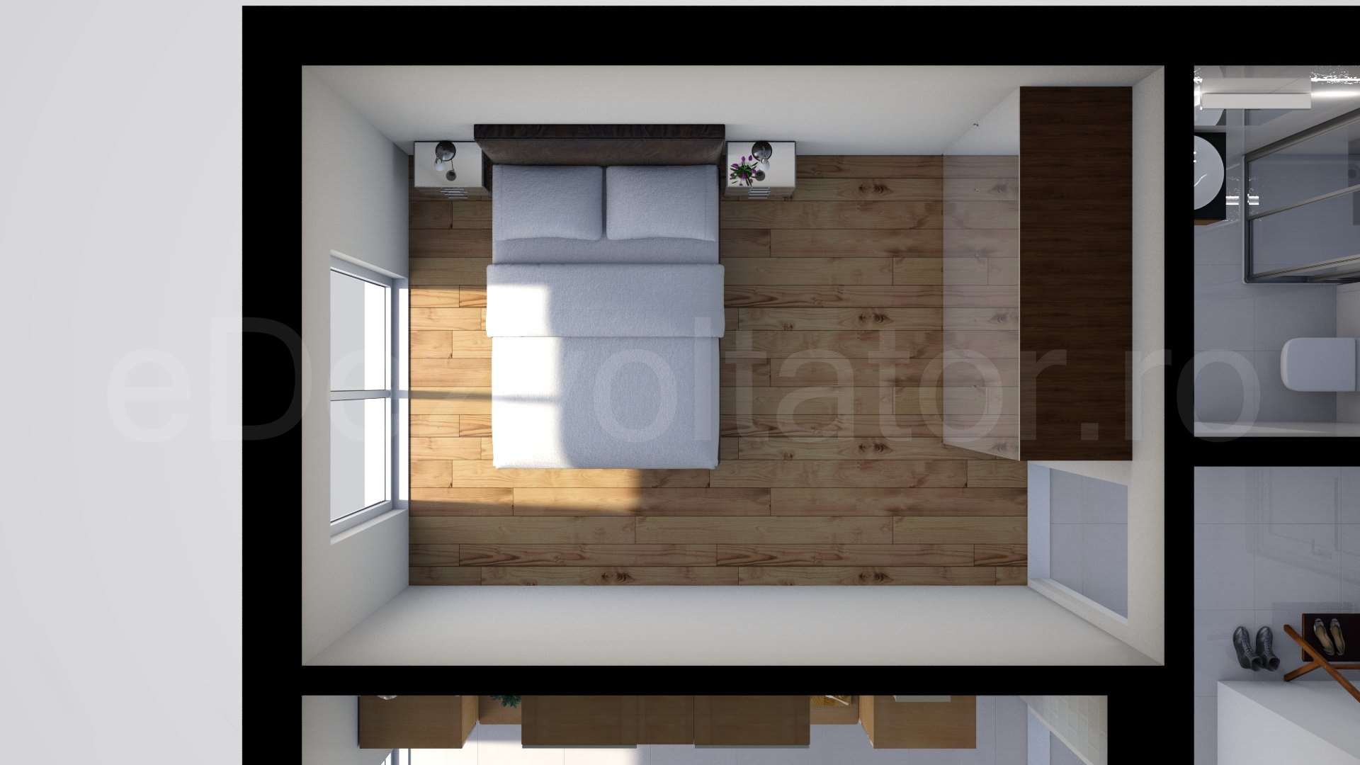 Păreri spațiu dormitor secundar Apartament 3 camere 81 mp Regnum Residence & Spa