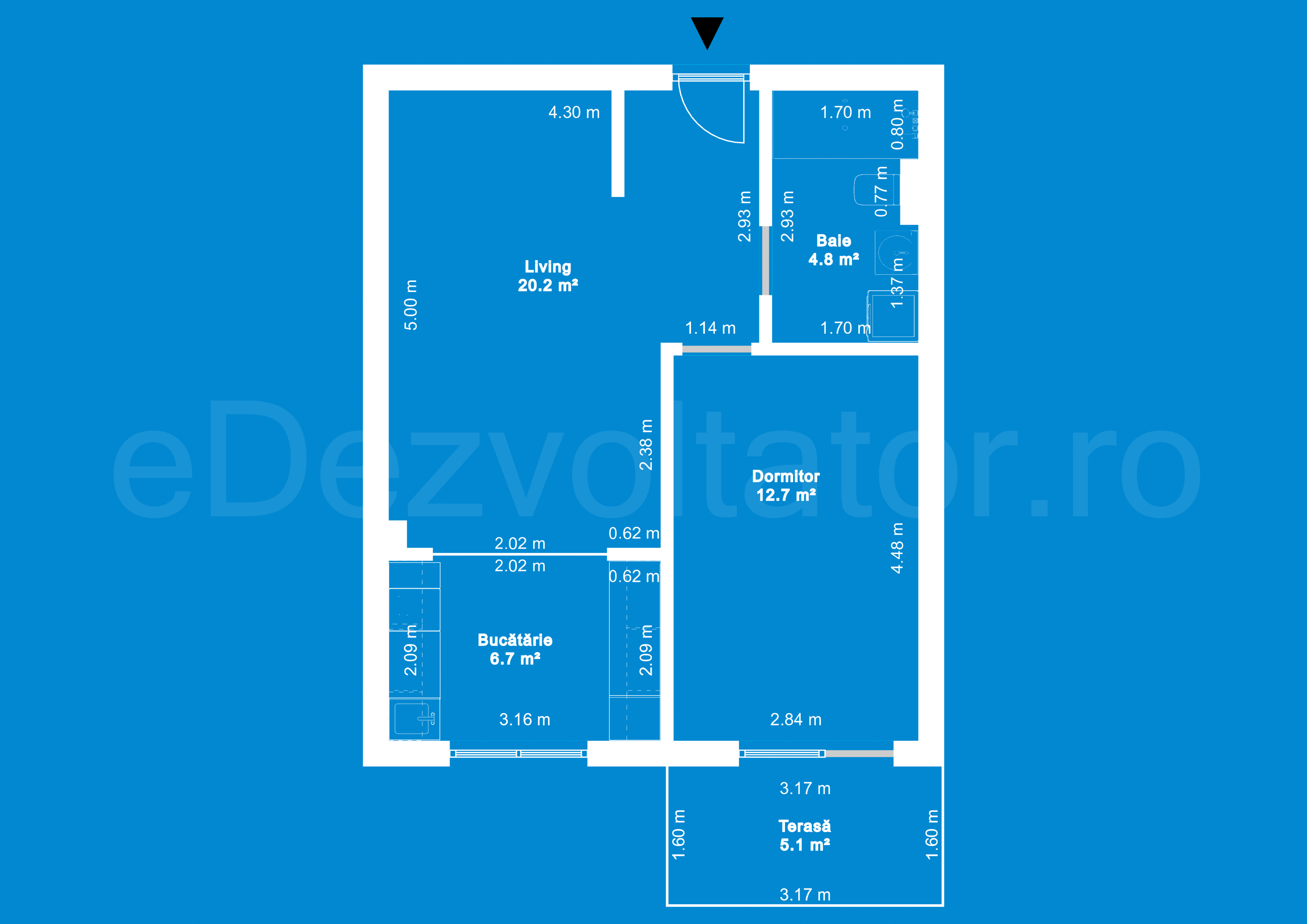 Desen Tehnic Apartament 2 Camere 50mp HILS Pallady Apartments