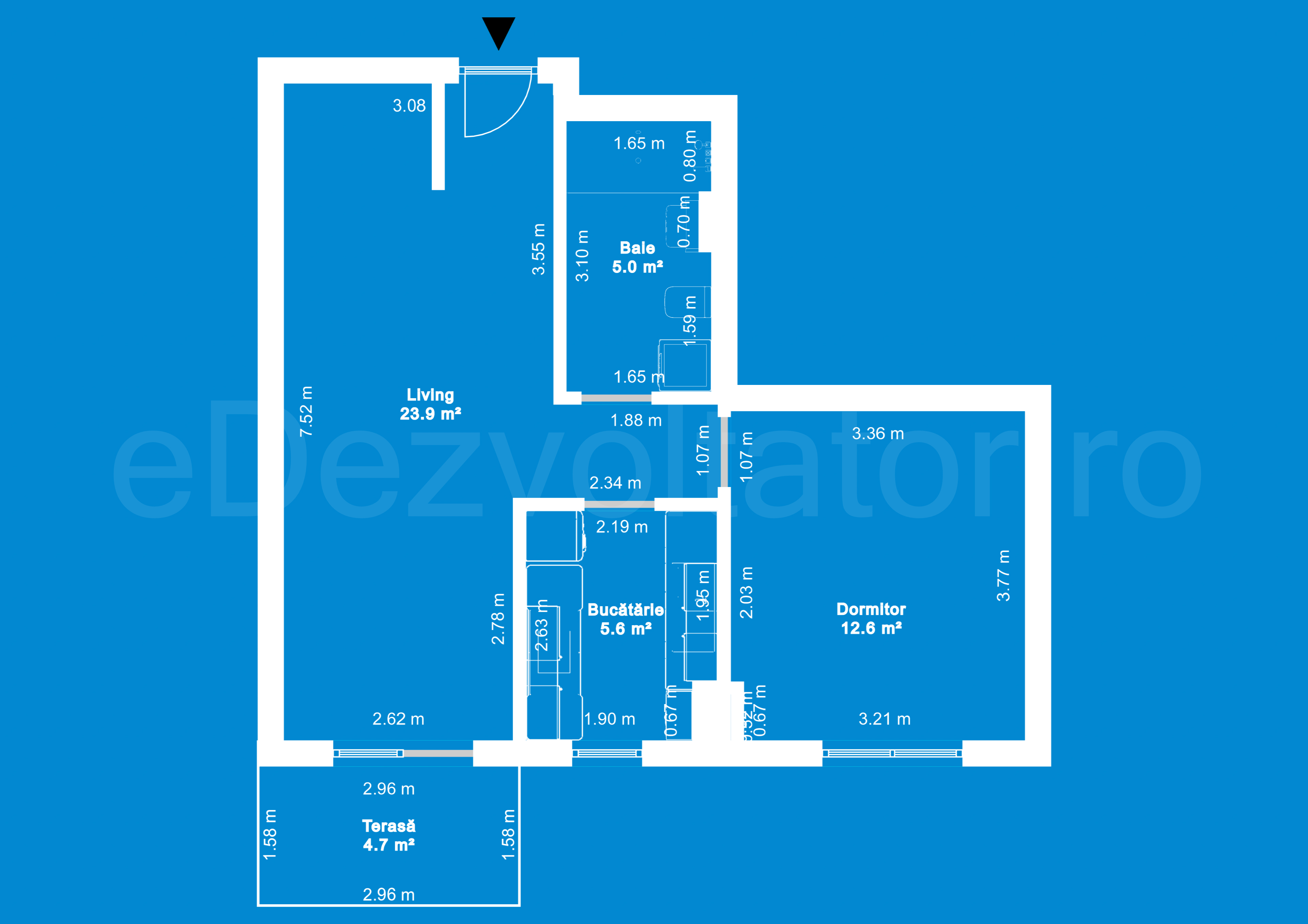 Desen Tehnic Apartament 2 Camere 52mp HILS Pallady Apartments