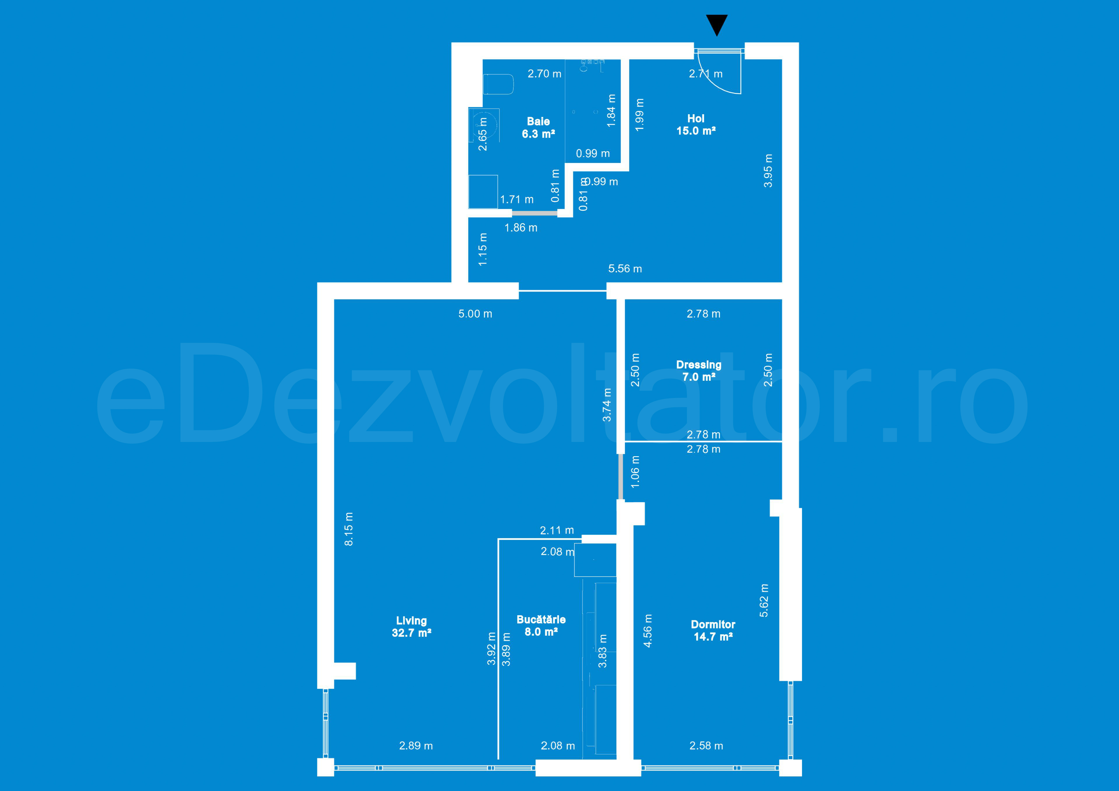 Desen Tehnic Apartament 2 camere 84 mp Ivory Residence