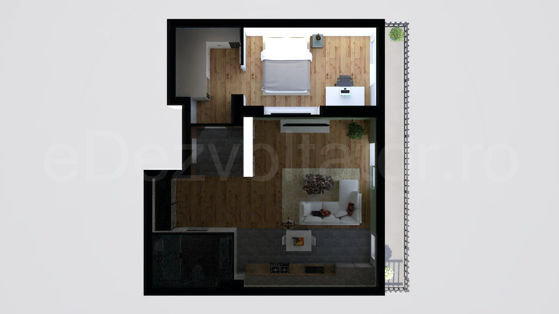 Simulare iluminat natural  Apartament 2 Camere 66mp Avrig Park Residence