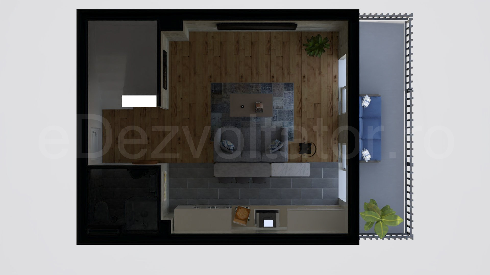 Simulare iluminat natural  Apartament 3 Camere 90mp Avrig Park Residence
