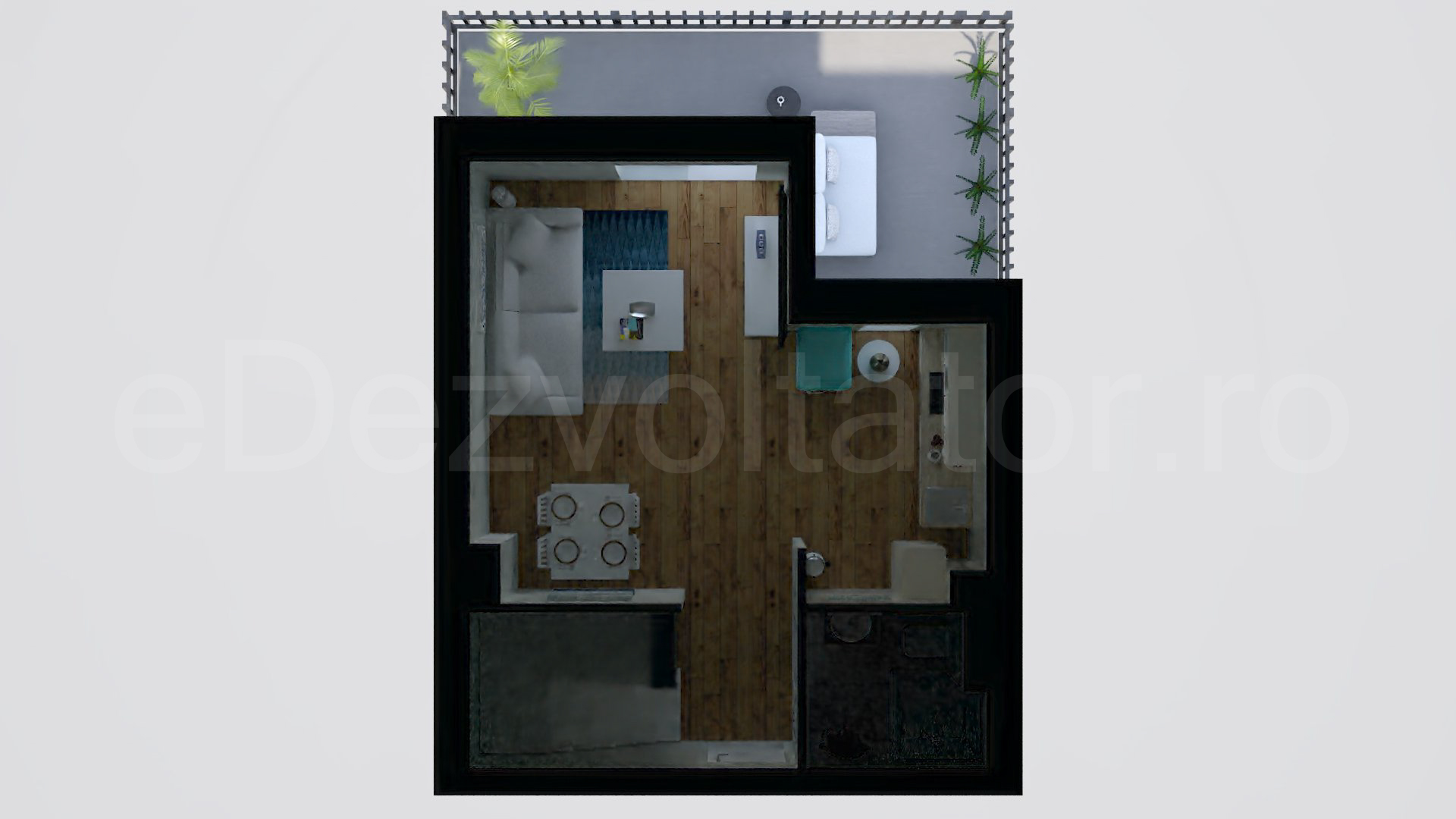 Simulare iluminat natural  Apartament 2 Camere 88mp Avrig Park Residence