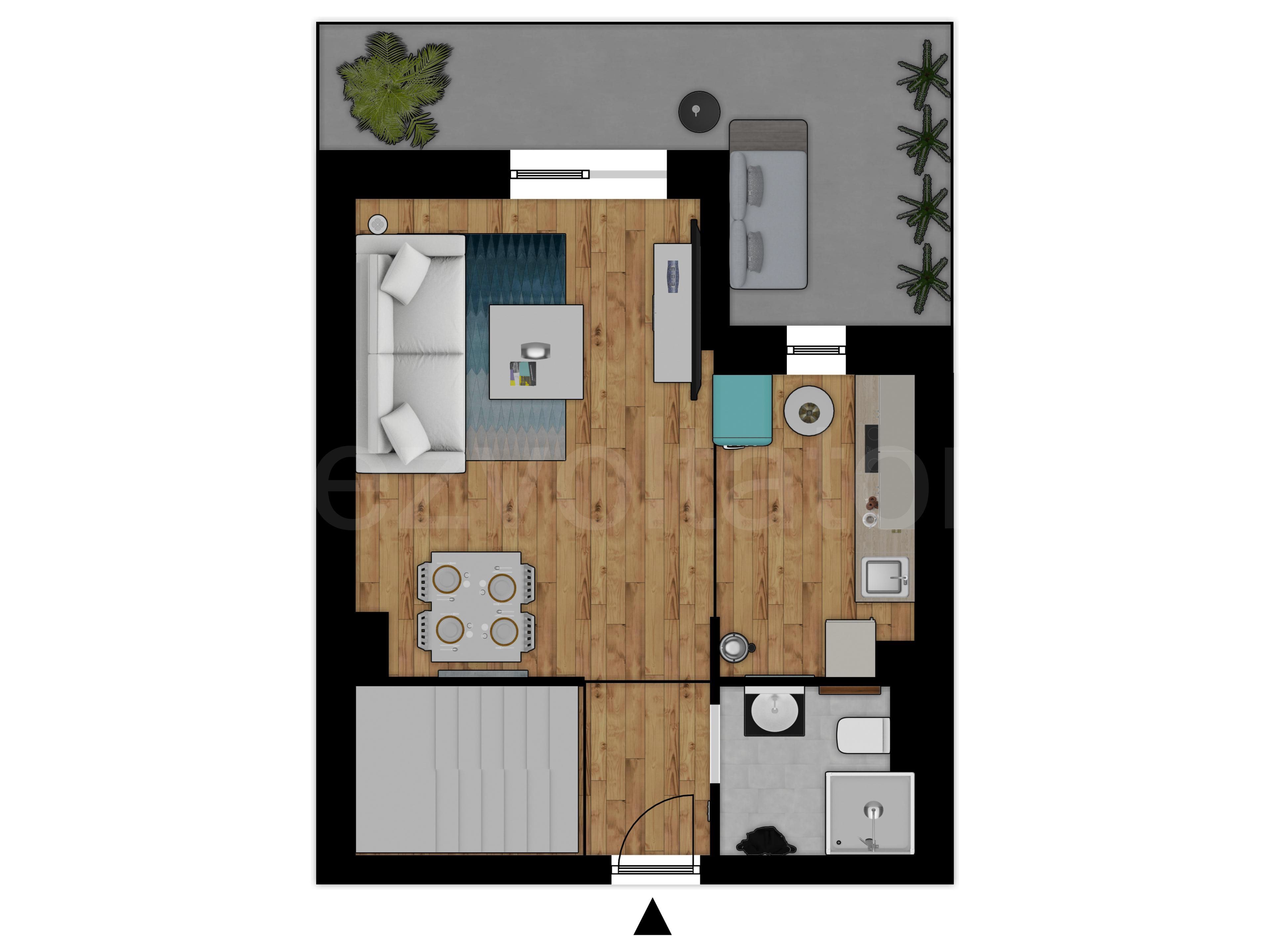 Proiecție 2D Apartament 2 Camere 88mp Avrig Park Residence 
