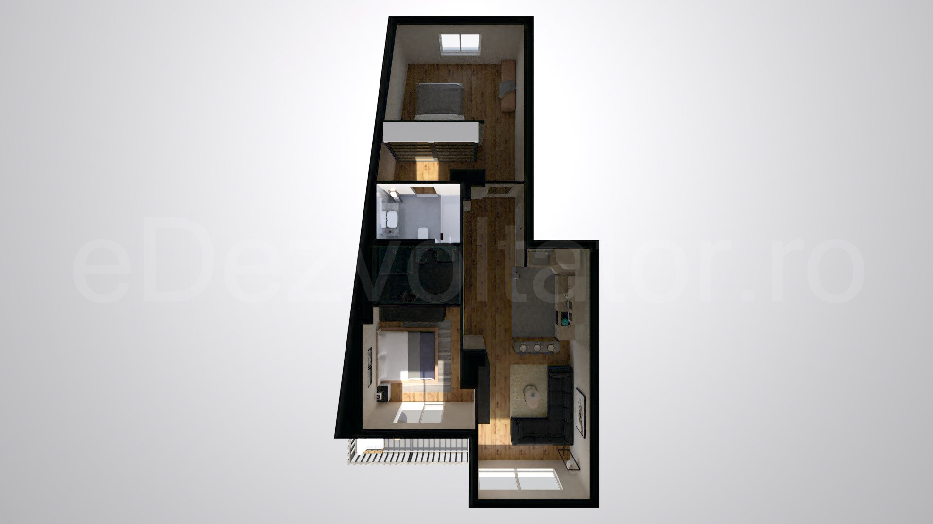 Simulare iluminat natural  Apartament 3 Camere 82mp Avrig Park Residence