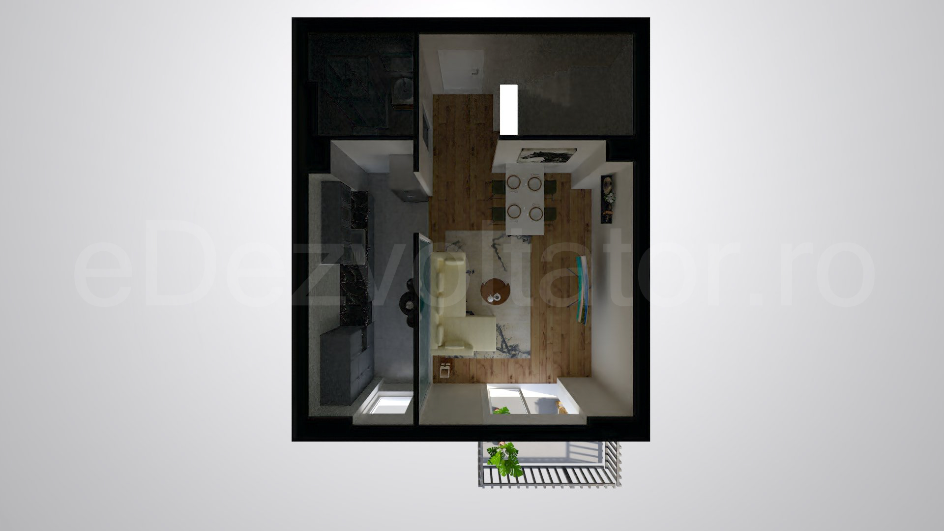 Simulare iluminat natural  Apartament 3 Camere 78mp Avrig Park Residence