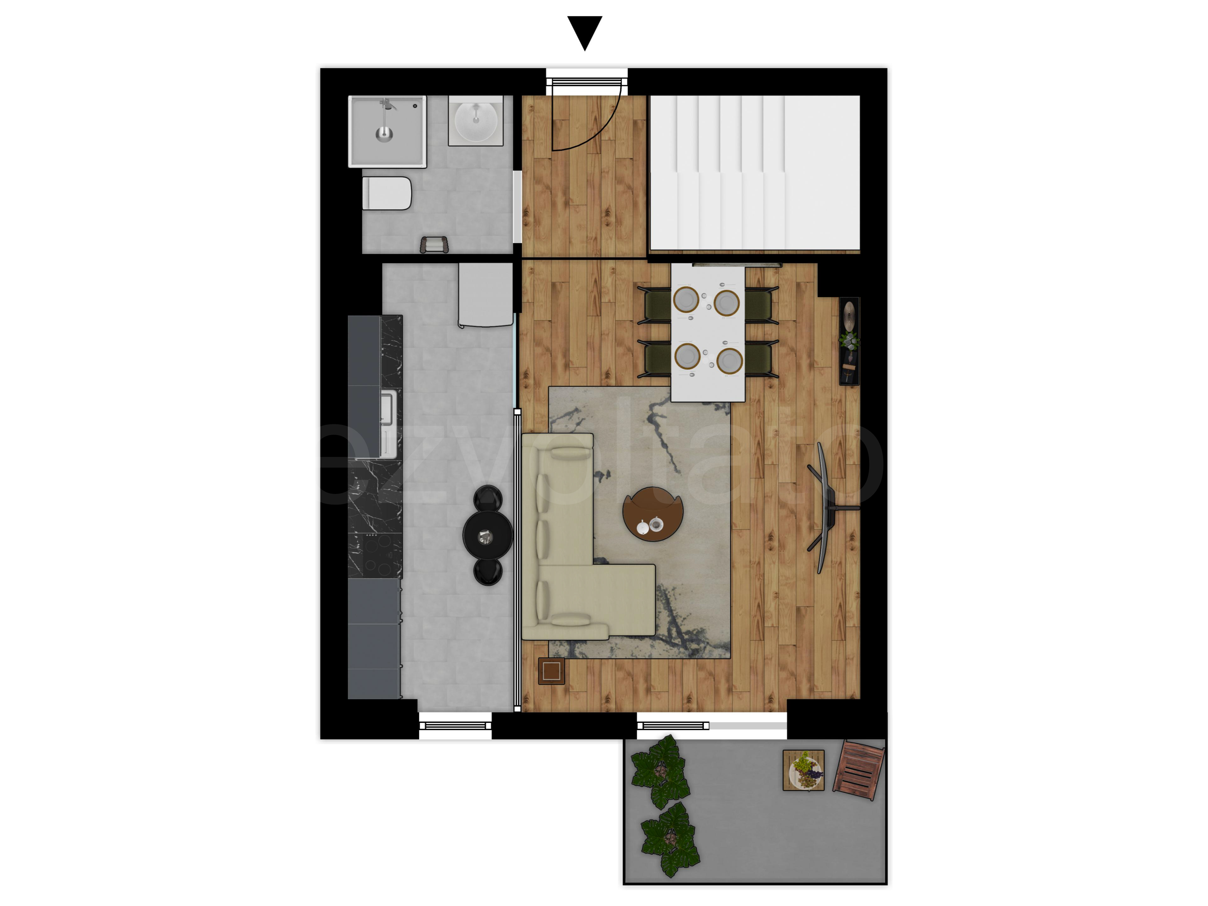 Proiecție 2D Apartament 3 Camere 78mp Avrig Park Residence 