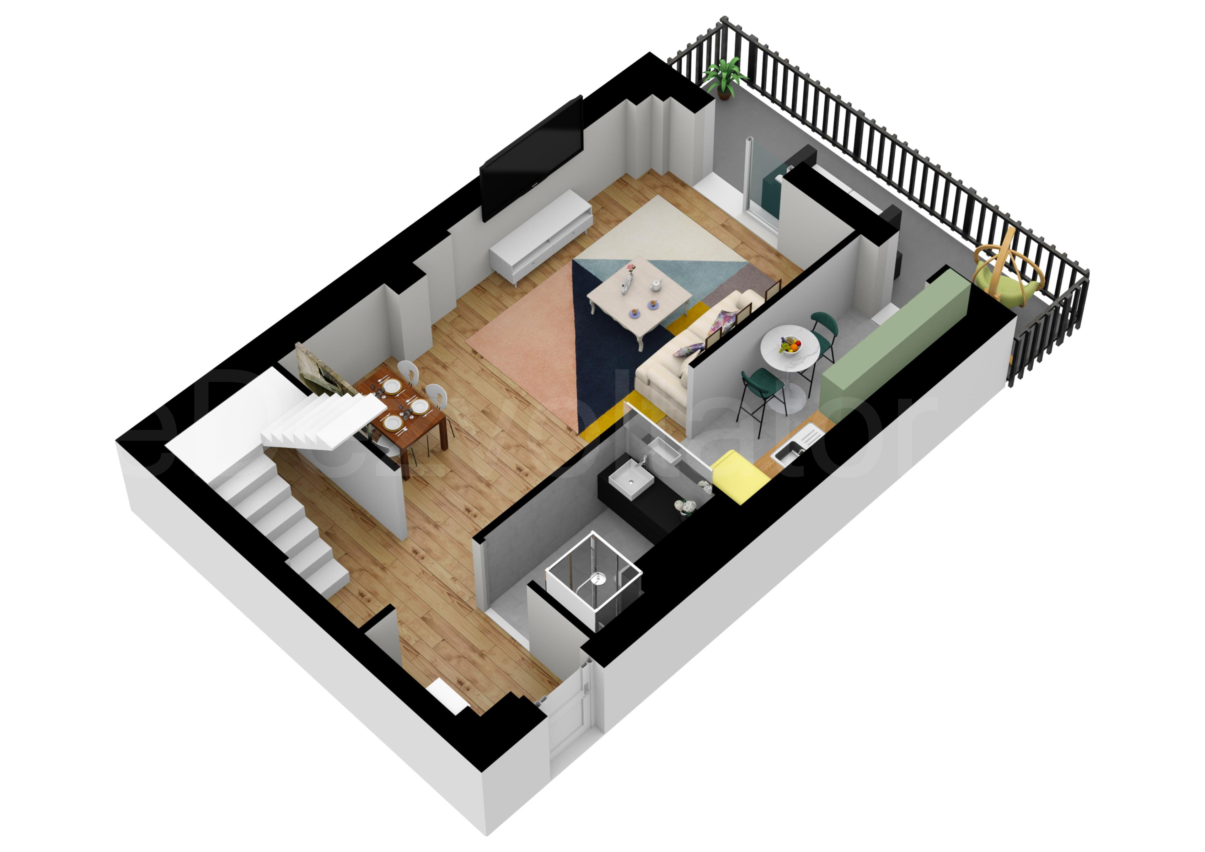 Apartament 3 Camere 111mp Avrig Park Residence Proiecție 3D 
