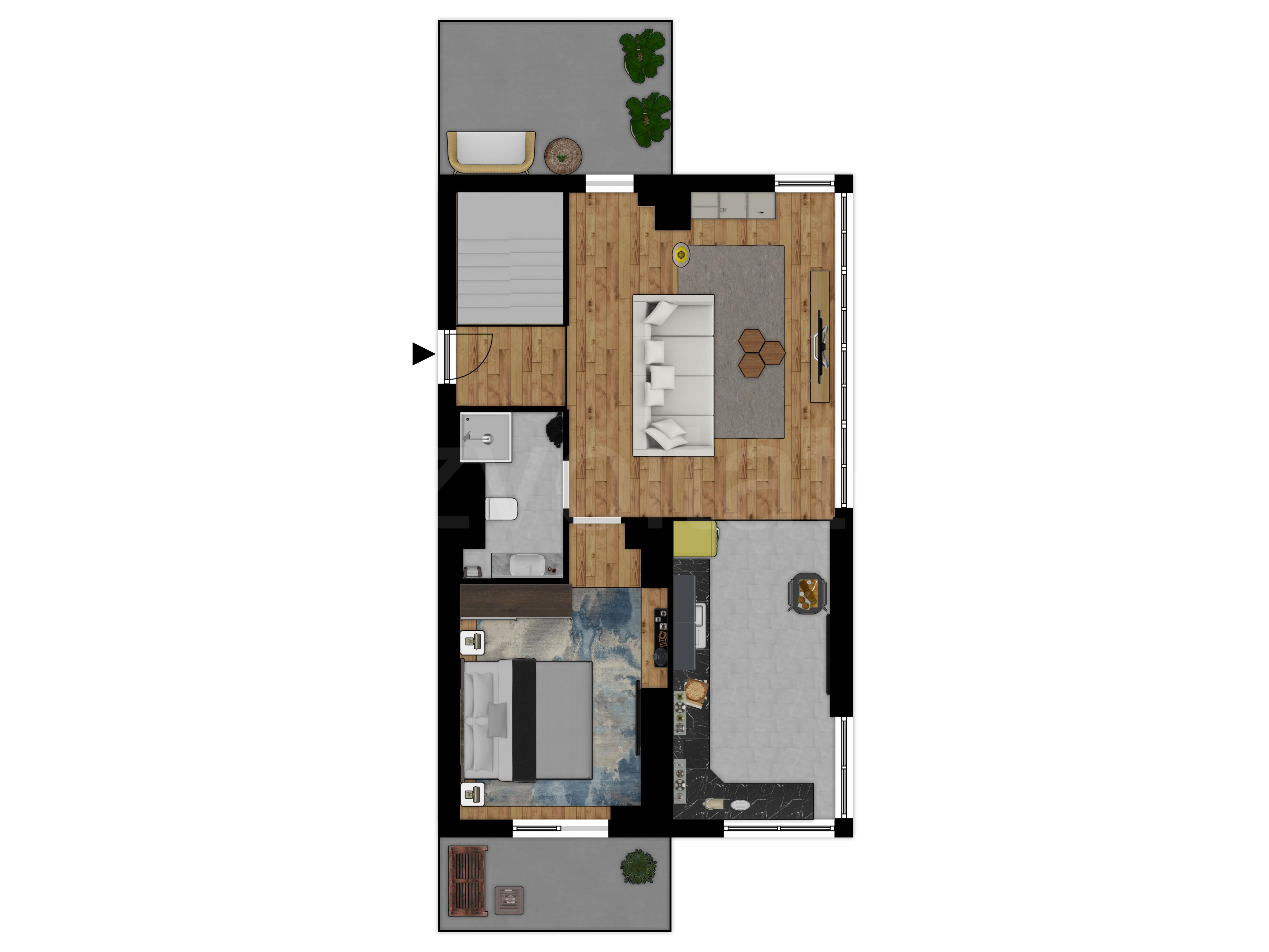Proiecție 2D Apartament 3 Camere 140mp Avrig Park Residence 