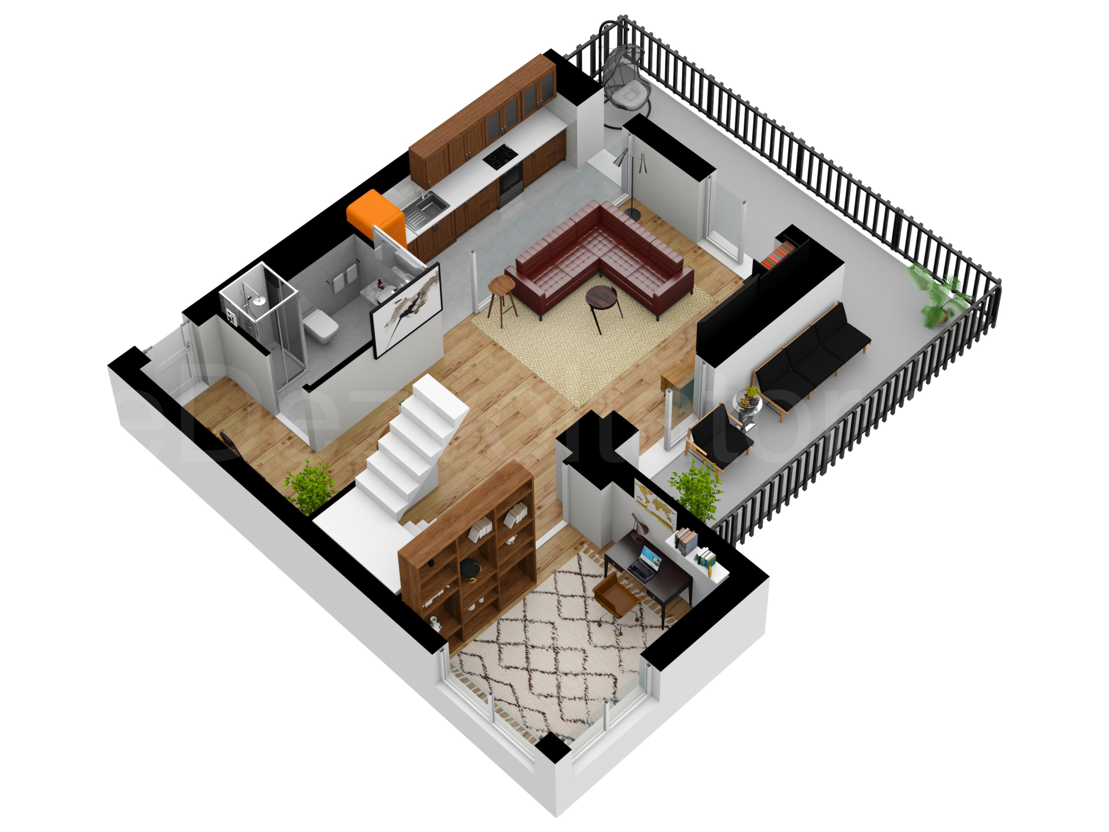 Apartament 4 Camere 133mp Avrig Park Residence Proiecție 3D 