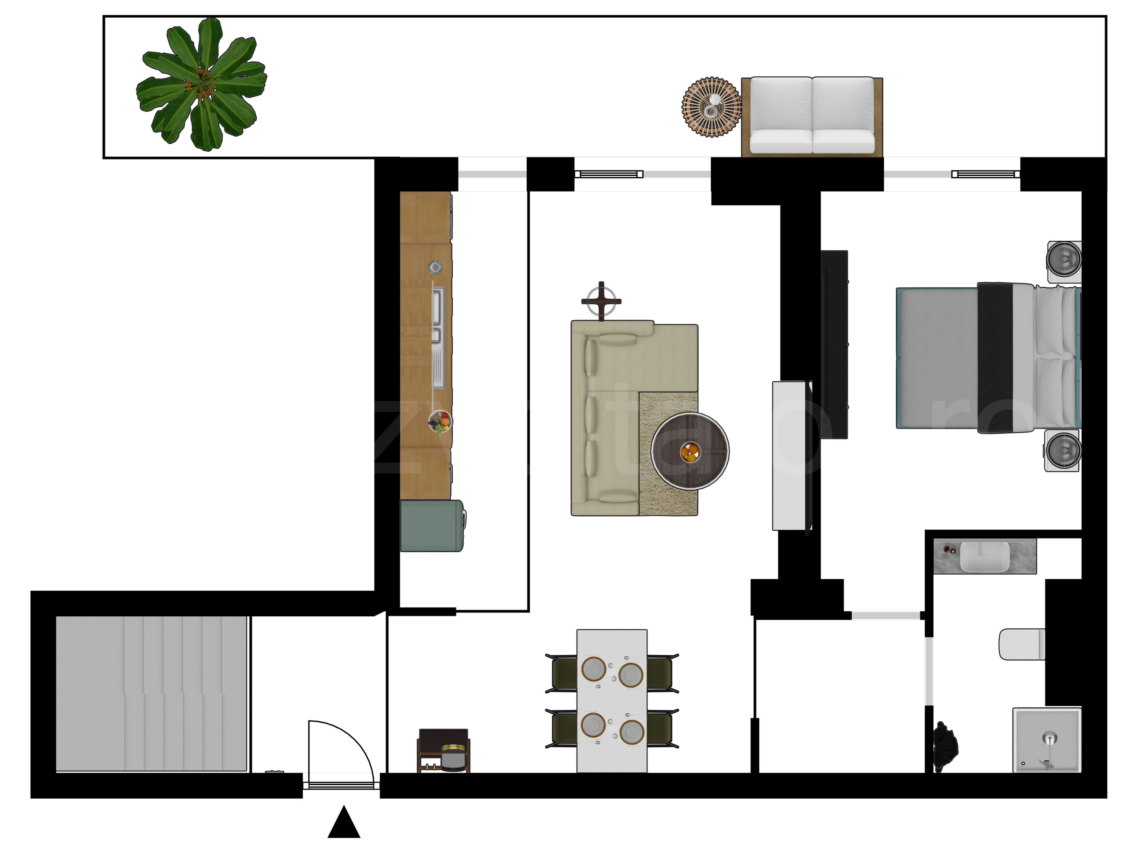 Proiecție 2D Apartament 4 Camere 134mp Avrig Park Residence 
