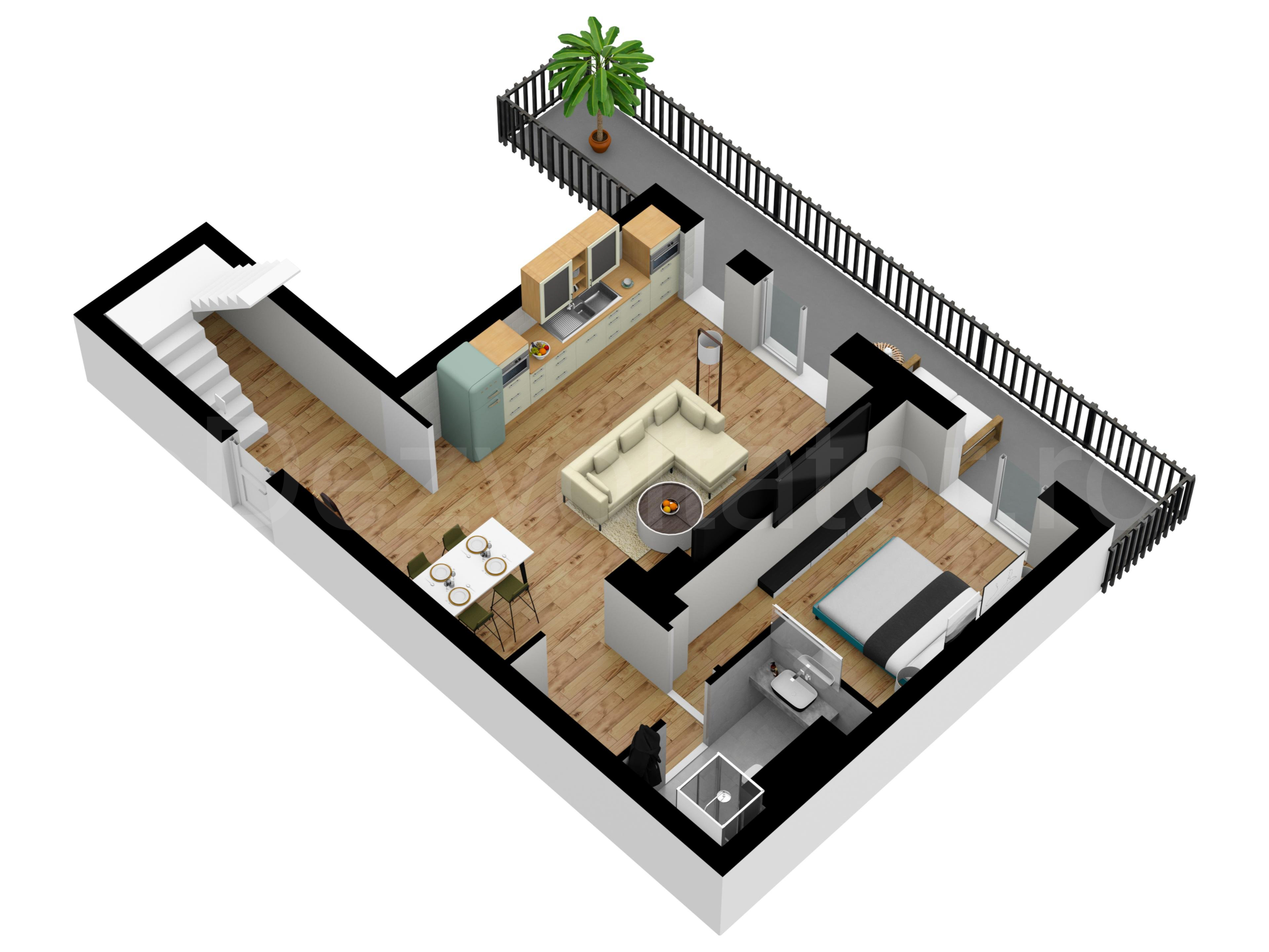 Apartament 4 Camere 134mp Avrig Park Residence Proiecție 3D 