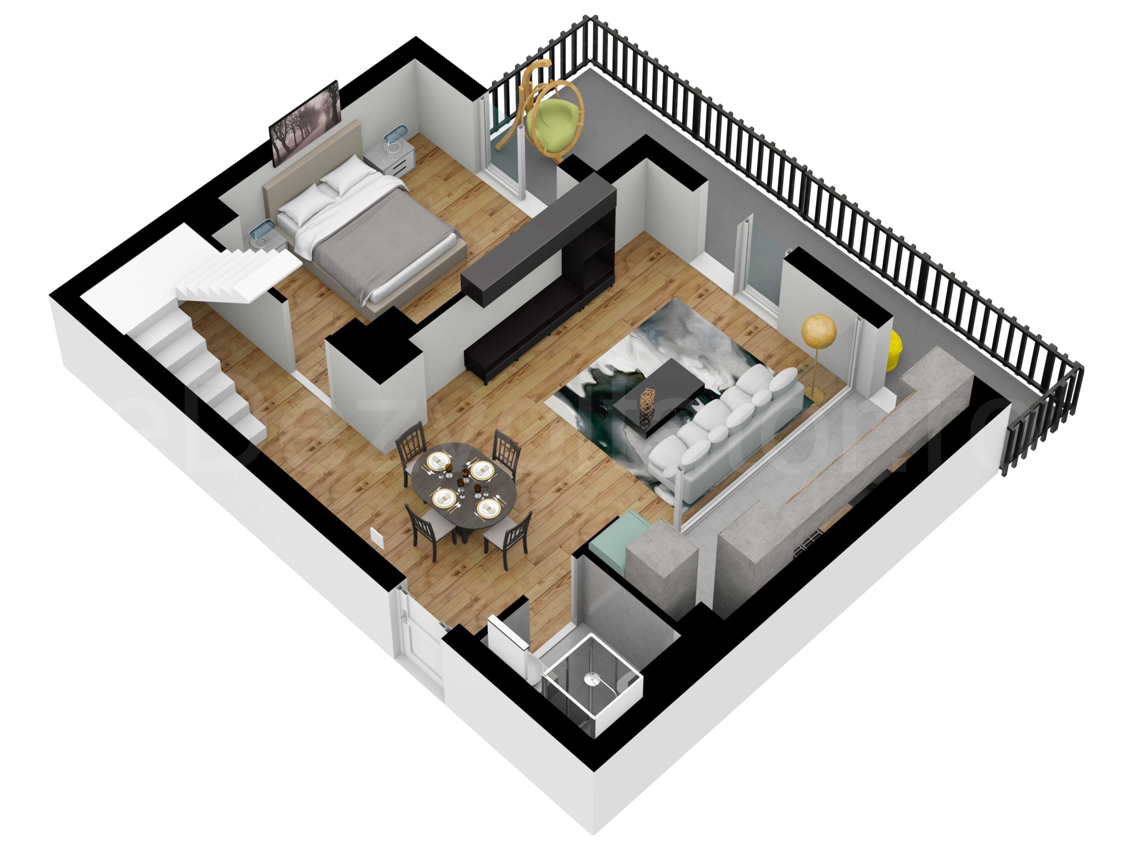 Apartament 4 Camere 140mp Avrig Park Residence Proiecție 3D 