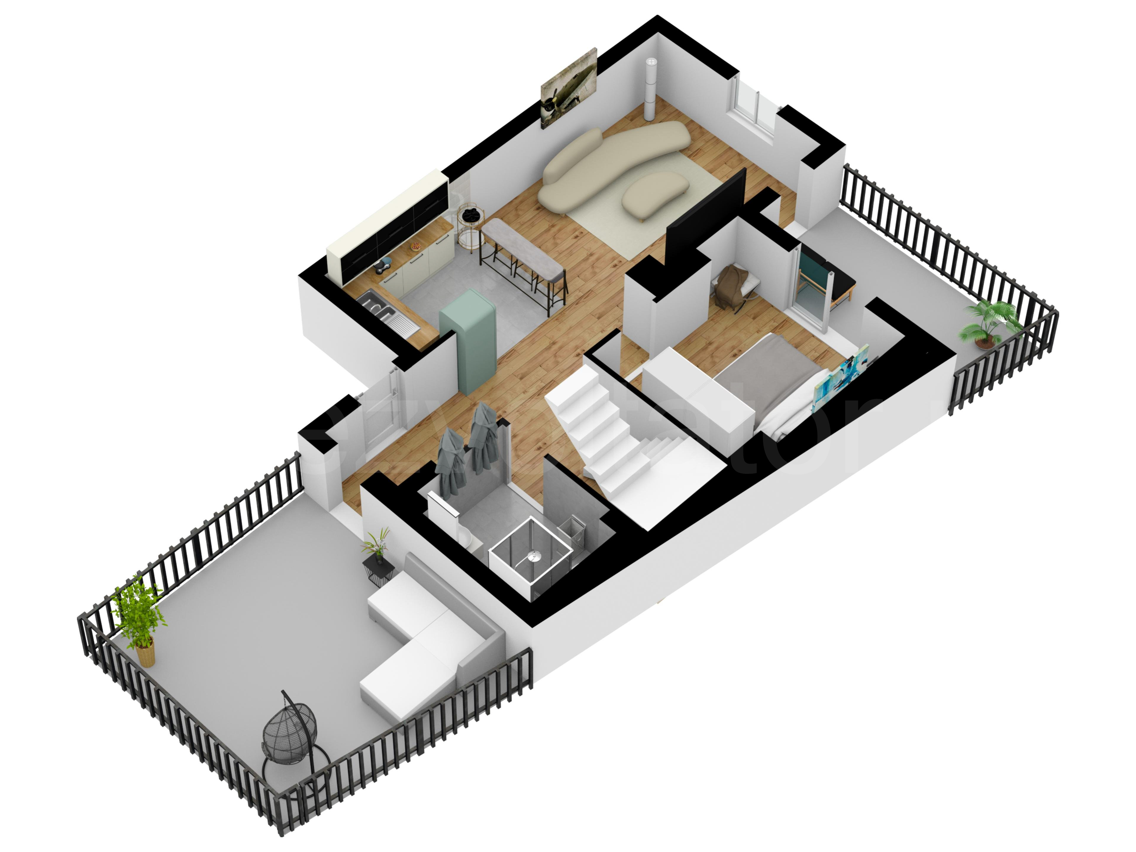 Apartament 4 Camere 153mp Avrig Park Residence Proiecție 3D 